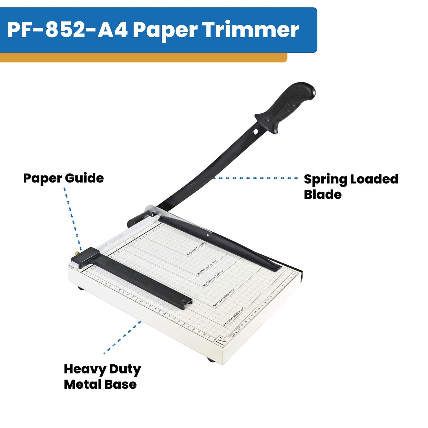 PrintFinish Paper Trimmer 10 to 12 Sheet Capacity, Good for Office, School or Business, Max Cutting Size (12.5) (12.5 x 9.8)… (12.5)