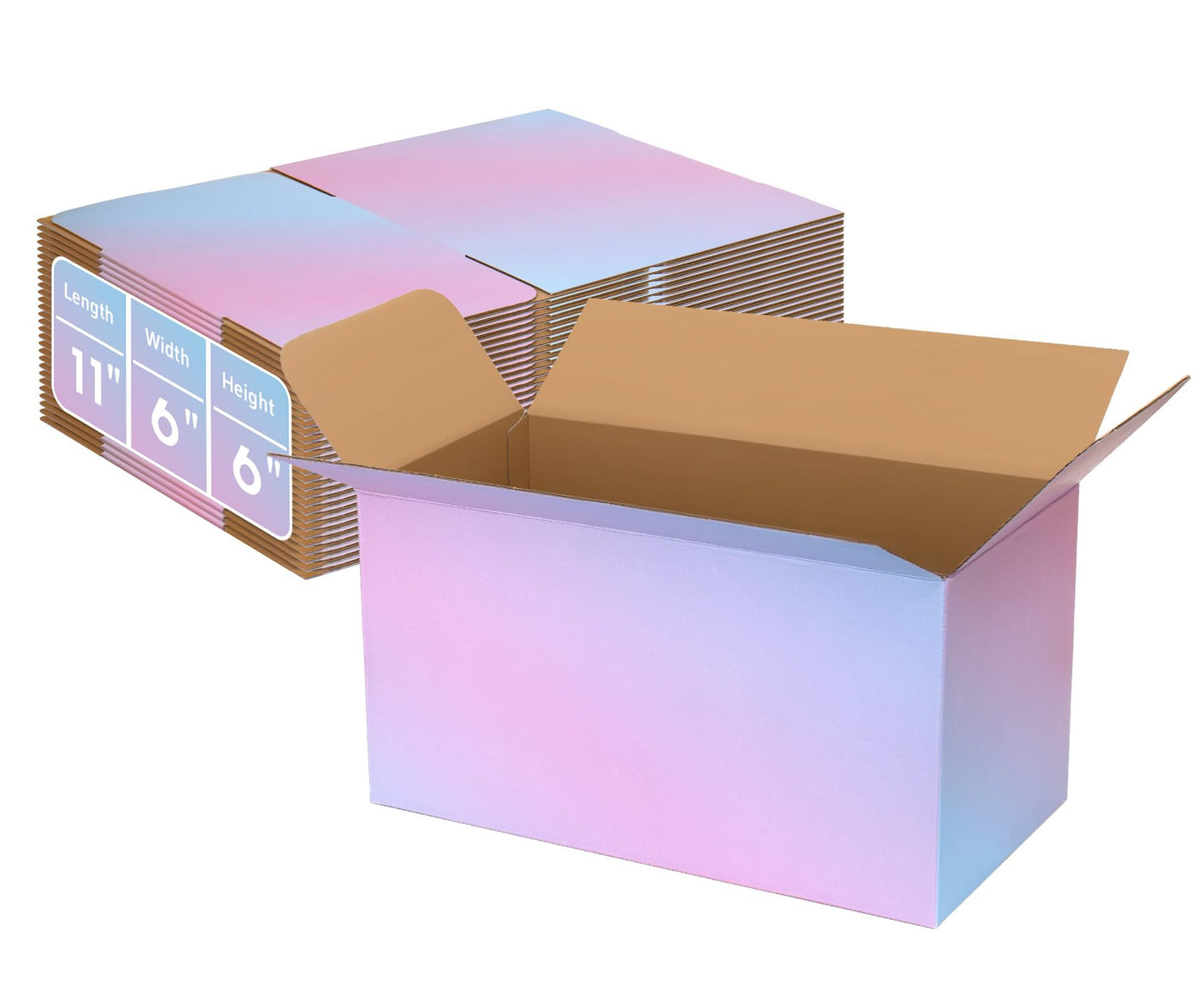 DERZIFUN 11x6x6 Medium Shipping Boxes, 30 Pack Purple Cardboard Mailer Box, Gift Boxes for Packaging Small Business