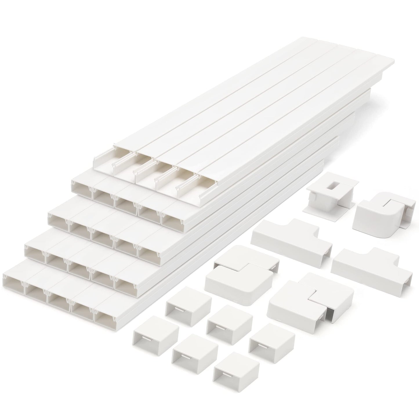 LZEOY Wire Covers for Cords Kit-392.5in Wire Hiders for TV on Wall, White Cord Cover Wall, Cable Hider Wall Mounted TVs, TV Cable Hider Kit for Wires Cover, Cord Concealer, 25 x L15.7 W0.95 H0.55 in
