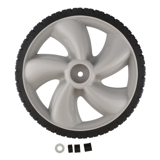 490-324-0002 12-inch Plastic Wheel for Craftsman for Poulan for Brute for Honda for Husqvarna for Yard Machines for Walk-Behind Lawn Mower