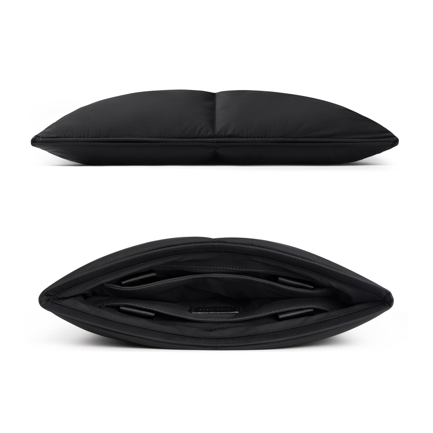 Comfyable Puffy Laptop Sleeve 13 14 Inch, Quilted Puffer Laptop Carrying Case with Handle, Pillow Case Compatible for MacBook Air M4 2025, MacBook Pro M4 Pro/Max, Black