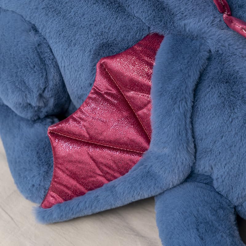 2.2Lbs Weighted Dragon Stuffed Animal, 27.6Inches Small Plush Dragon Toy for Kids, Pink White Green and Blue Available.Very Cute Plushie Dragon