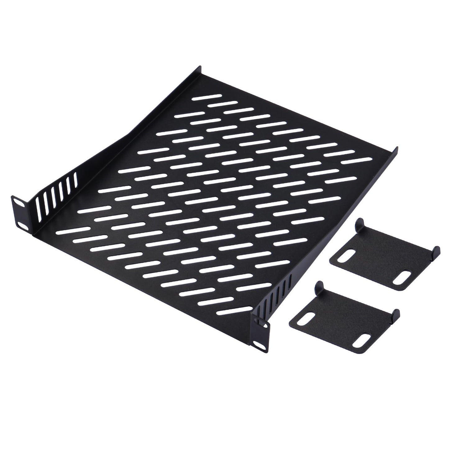 GeeekPi 10 inch 1U Rack Shelf, 10.23inch Depth, 1U Server Rack Shelf Vented Rack Mount Cantilever Tray for DeskPi Rackmate T2/T0 Plus/T1 Plus/TL1 Network Cabinet