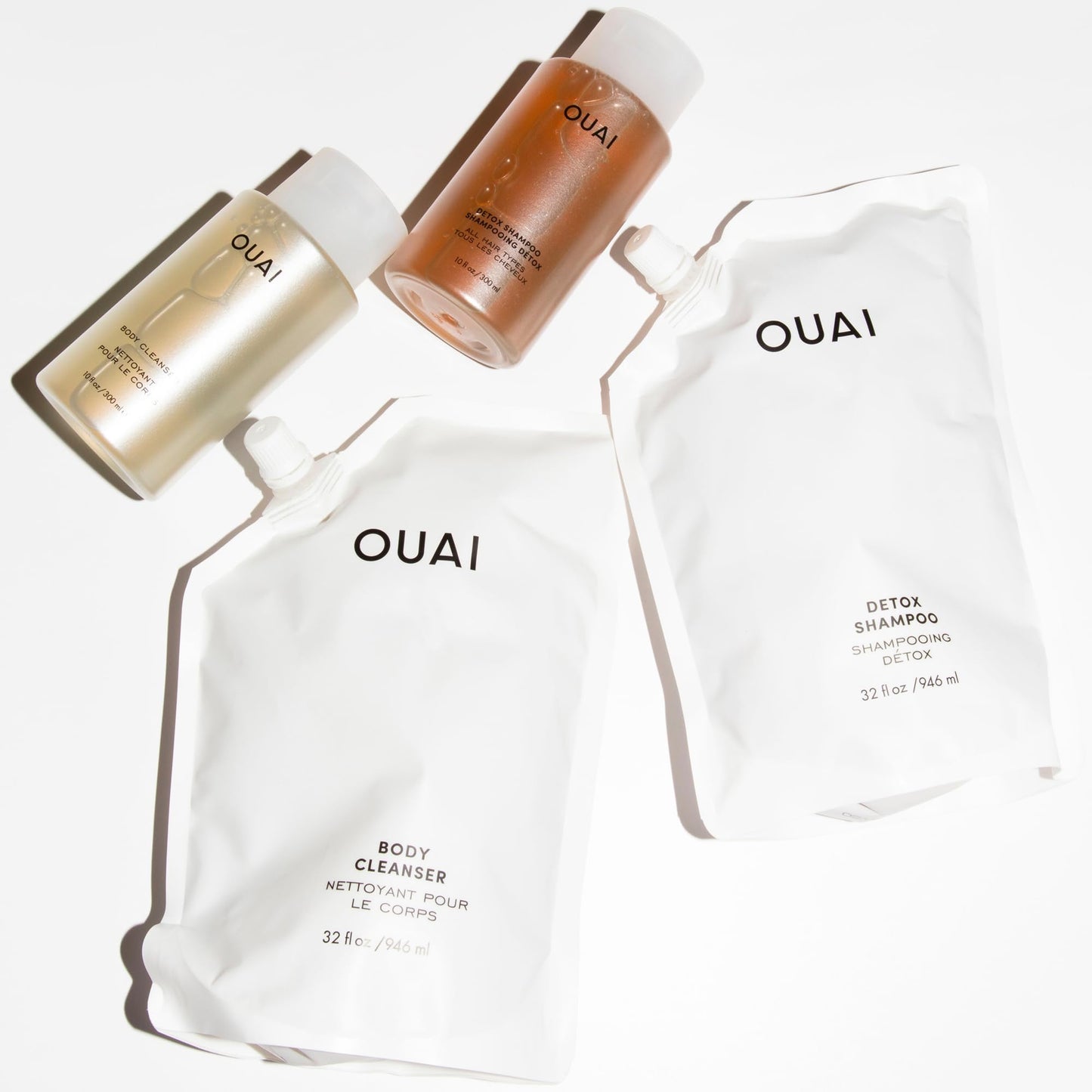 OUAI Body Cleanser Refill, Dean Street - Foaming Body Wash with Jojoba Oil and Rosehip Oil to Hydrate, Nurture, Balance and Soften Skin - Paraben, Phthalate and Sulfate Free Skin Care Products - 32 Oz