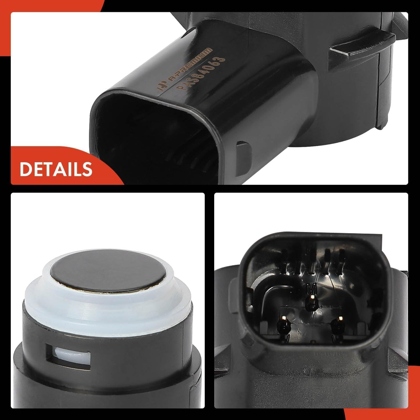 A-Premium (4-PC) Rear Reverse Backup Parking Assist Sensor Compatible with Select Ford and Lincoln Models - F-150 F150 2009-2014, Mark LT 2010-2014, Replace# 9L3Z-15K859-D