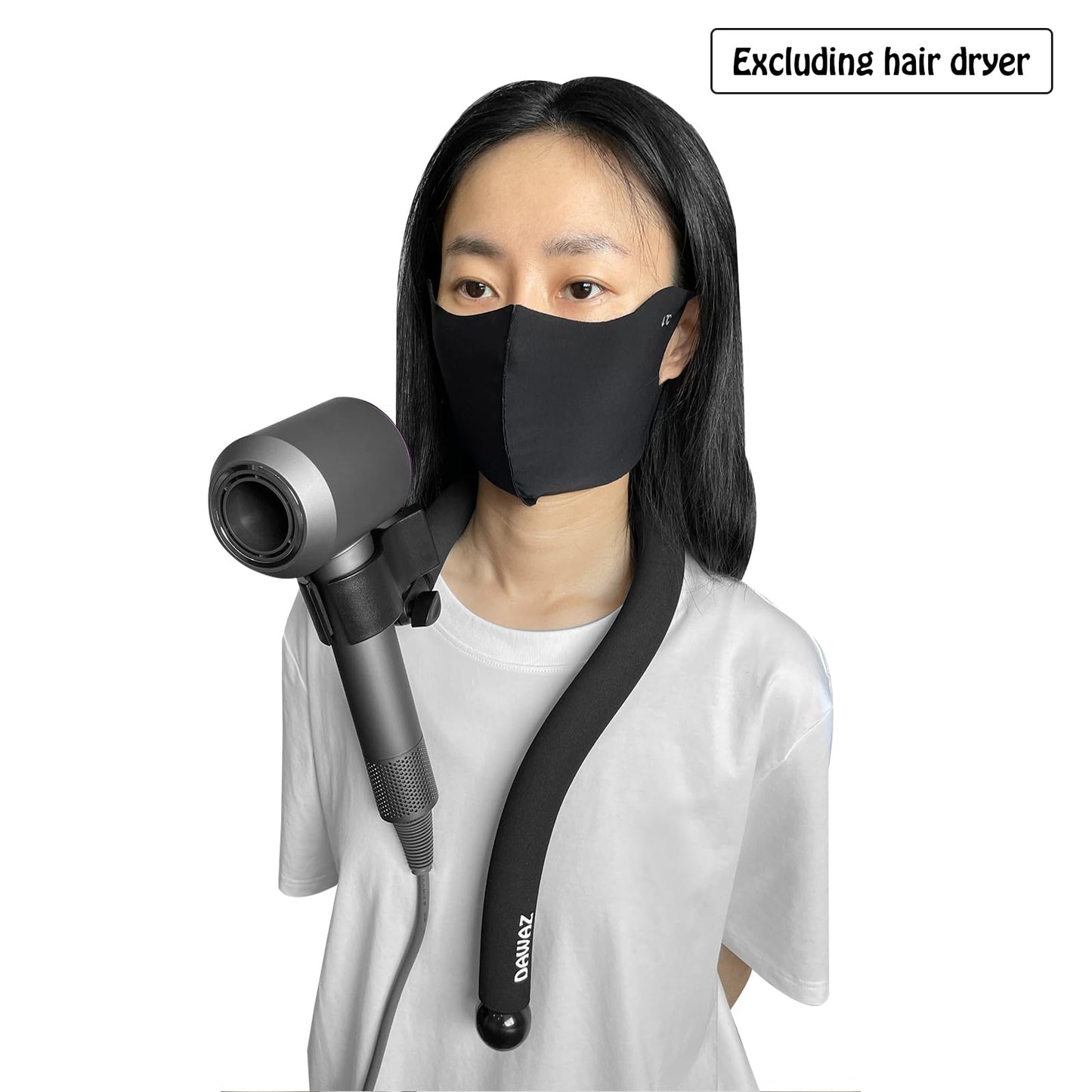 DAWAZ pet Grooming Dog Hair Dryer Water Blowing Machine Neck Hanging Bracket Universal Adjustment Free Your Hands (D3), BLACK