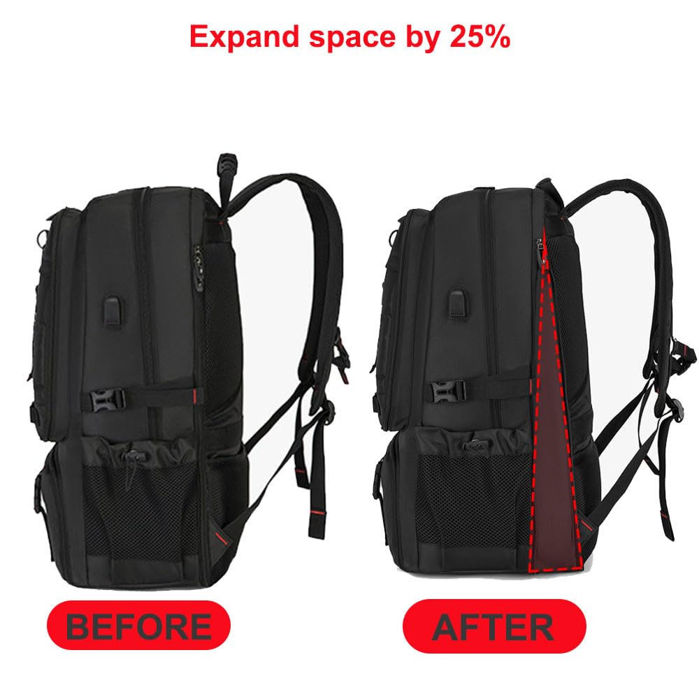 80L Large Travel Backpack with Shoe Compartment,Expandable Business Carry On Backpacks,Laptop Backpack with USB Charging Port (80)