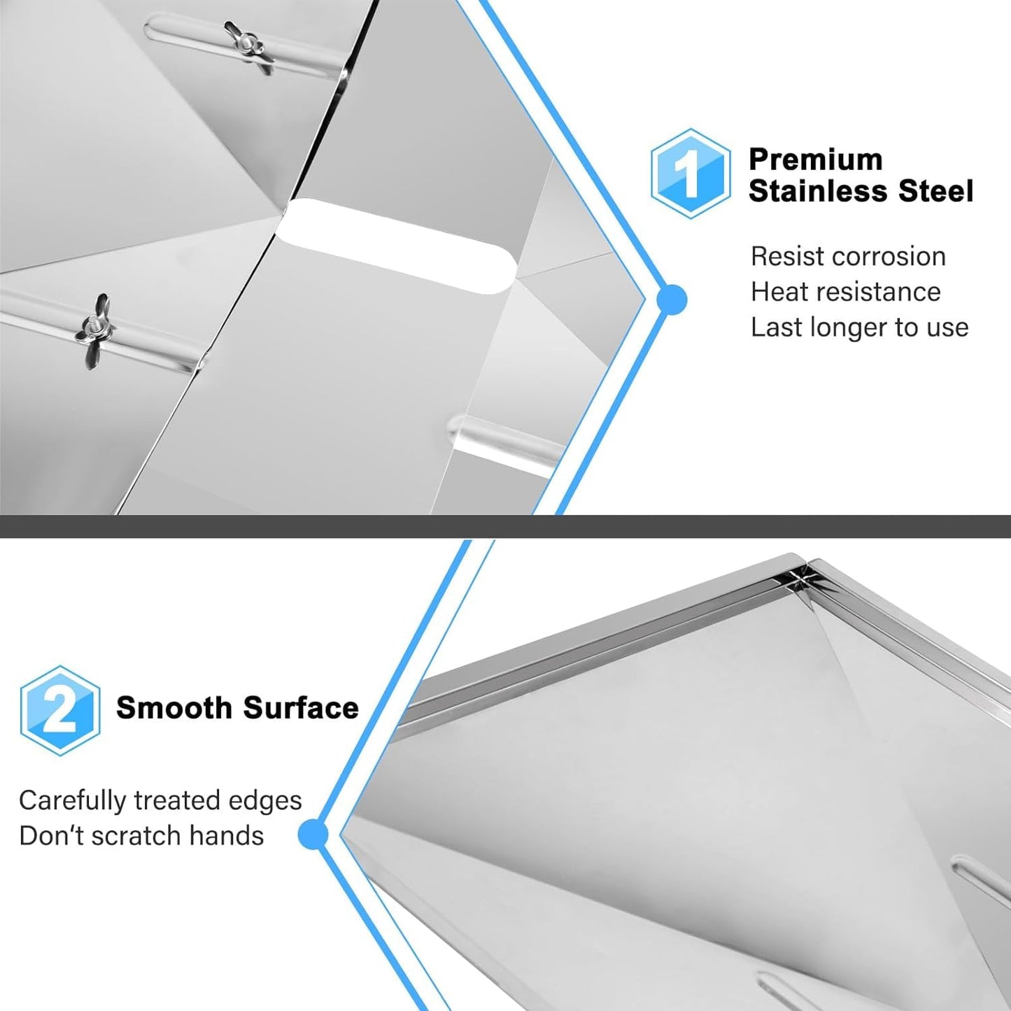 Criditpid 24" - 27" Adjustable BBQ Grill Drip Pans Grease Tray Replacement for Nexgrill 720-0830H, Backyard Grill BY13-101-001-12, Dyna Glo DGF493BNP.
