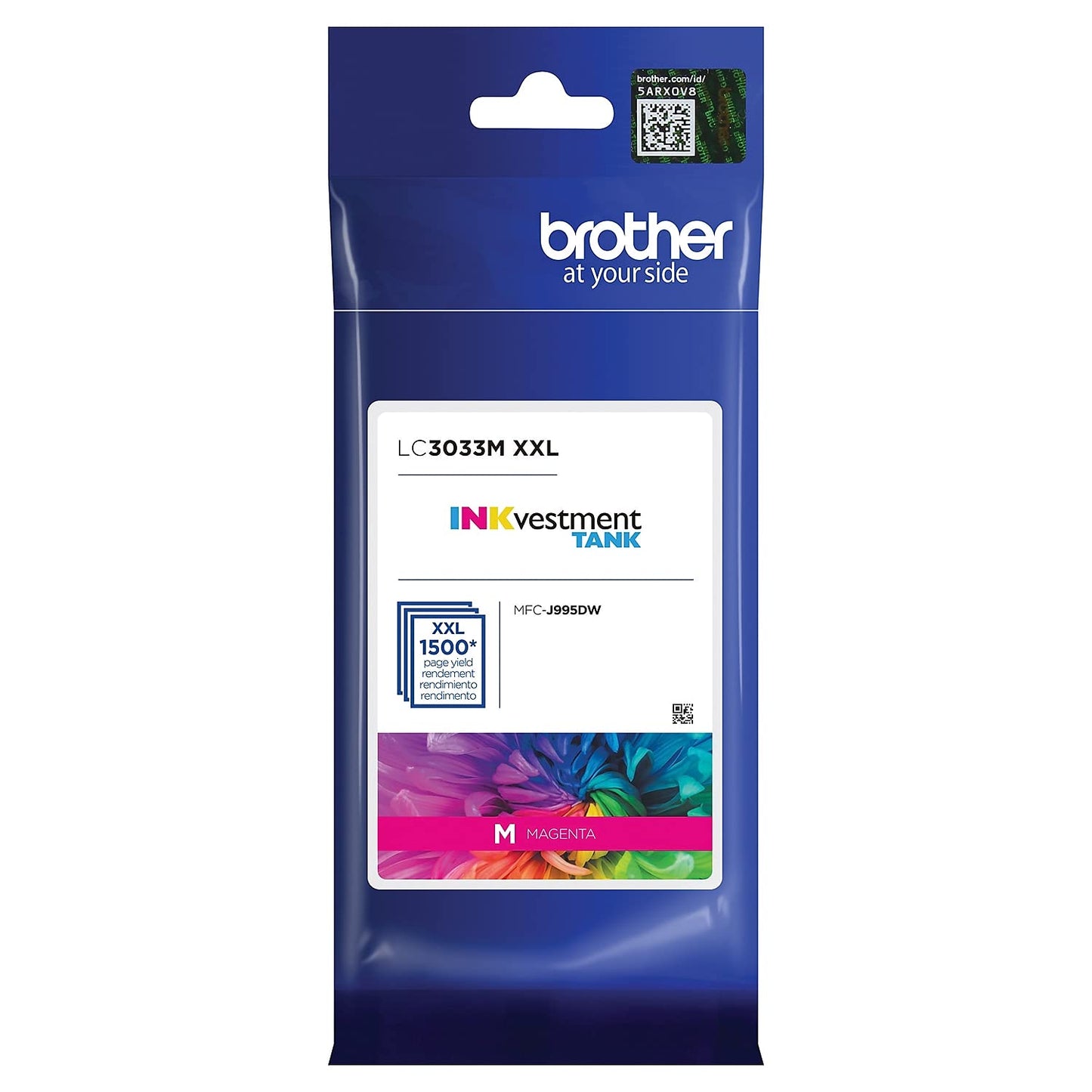 Brother Genuine LC3033M, Single Pack Super High-Yield Magenta INKvestment Tank Ink Cartridge, Page Yield Up to 1,500 Pages, LC3033, Amazon Dash Replenishment Cartridge