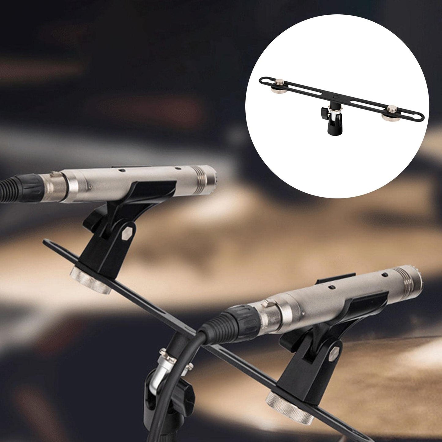 Segolike Mas020 Adjustable Stereo Microphone Bar to Accommodate Two Microphones
