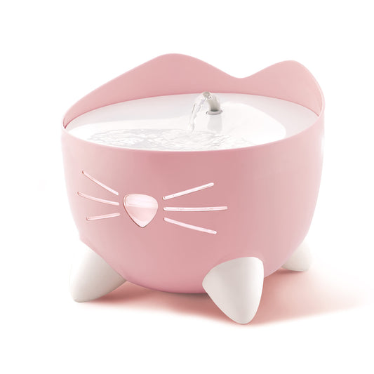 Catit PIXI Cat Water Fountain, 2.5 L, Light Pink, Modern Cat Fountain, Silent Pump for Indoor Cats, Different Flow Settings Fontaine Pour Chat, Pet Water Fountains