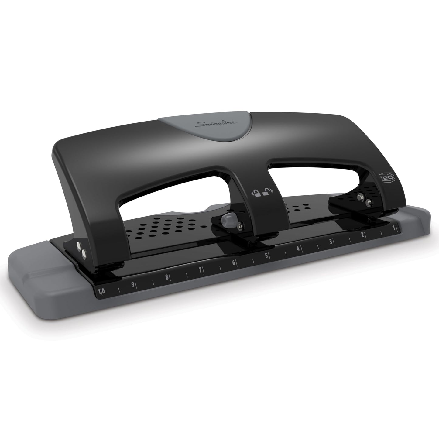 Swingline SmartTouch 3-Hole Punch, Reduced Effort, 20-Sheet Punch Capacity, 60% Less Effort Required (5050574133)