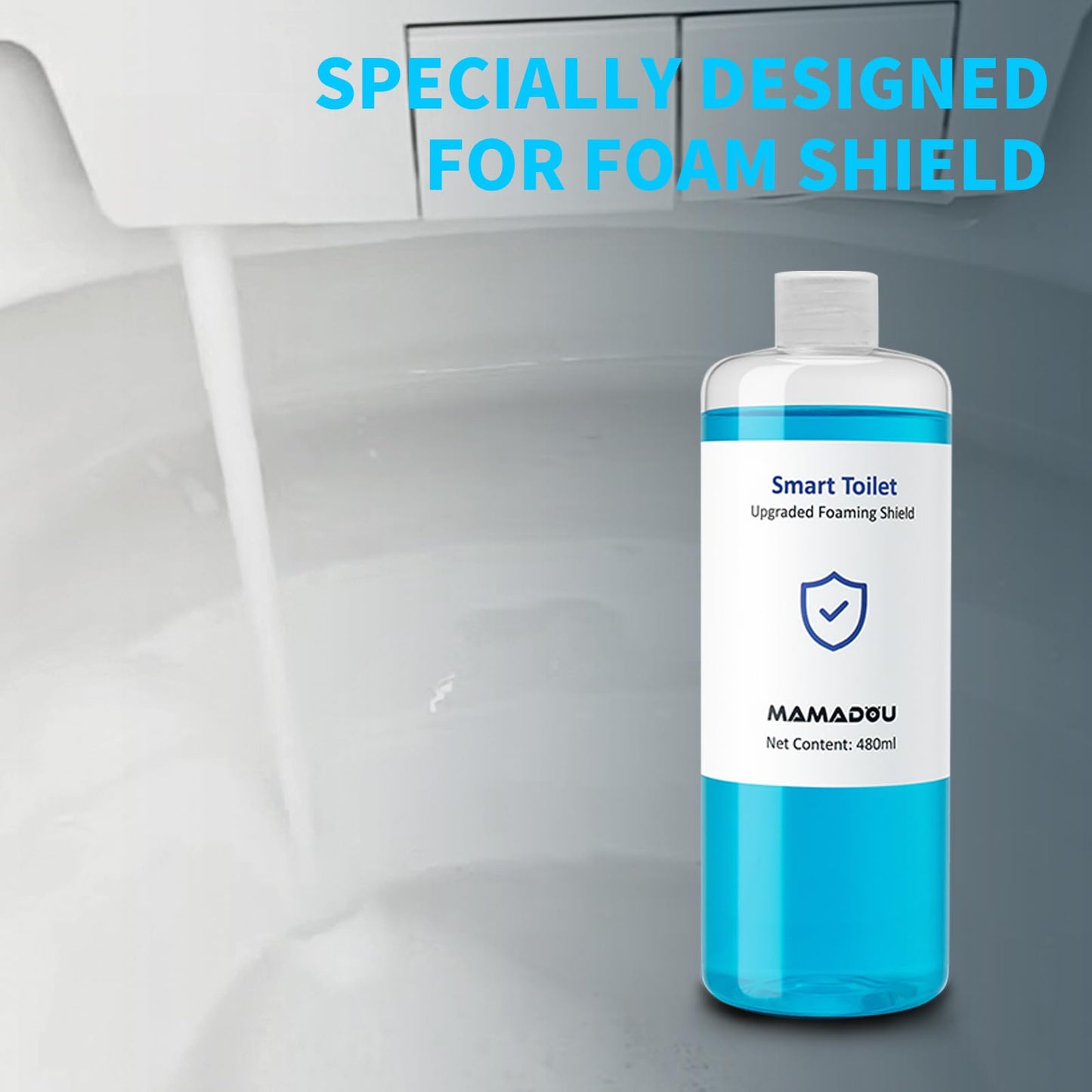 Foam Shield Agent Splash Control For Smart Toilet 480ml 2Pack Foaming Toilet Cleaning Liquid Fresh Comfortable Bathroom