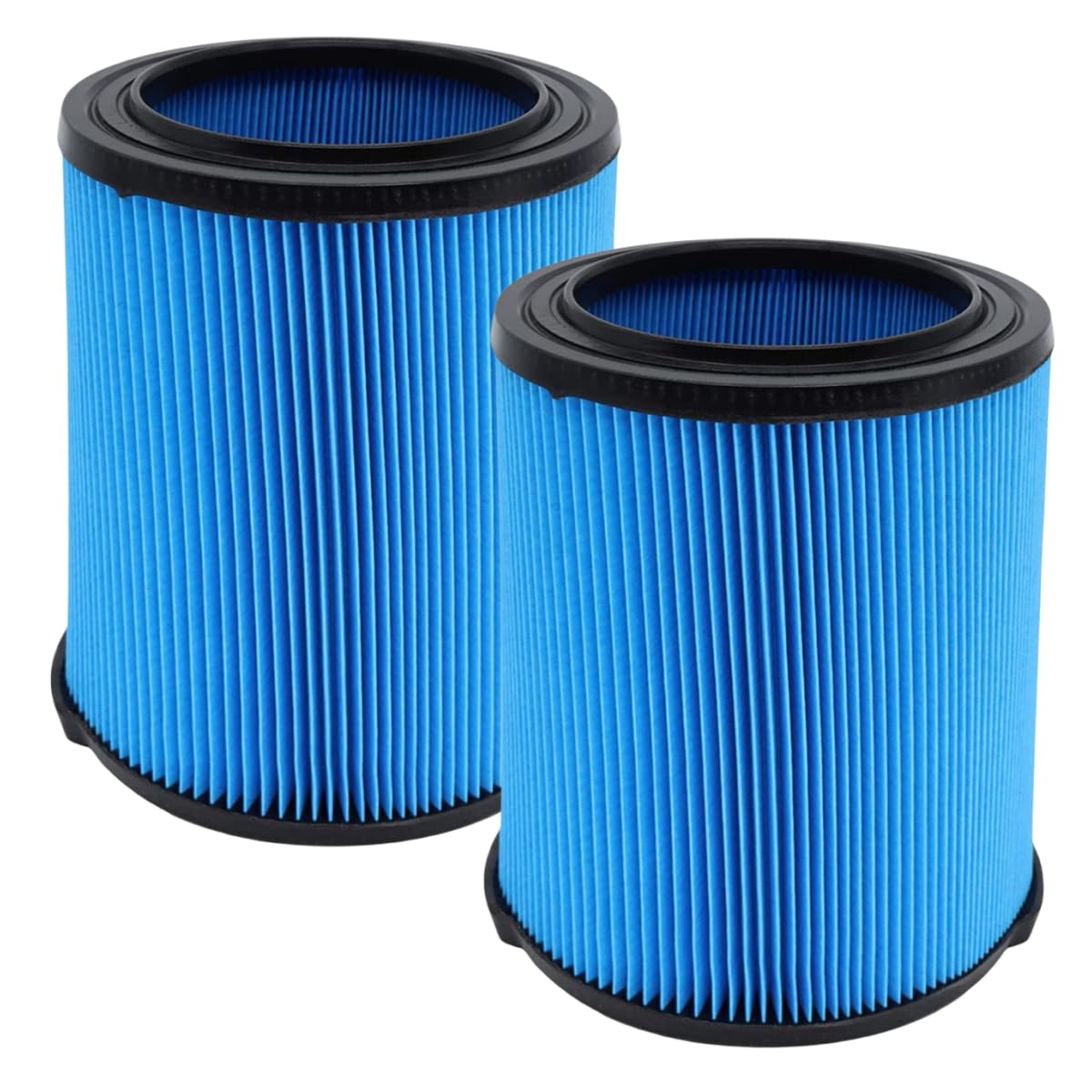 GIB VF5000 Filter 2 Pack, Compatible with Ridgid Shop Vac Filter 6-20 Gallon Wet Dry Vacuum Cleaner, 3 Layer Pleated Vacuum Filter Fits WD1450 WD0970 WD1270 WD09700 WD06700 WD1680 WD1851 WD1956