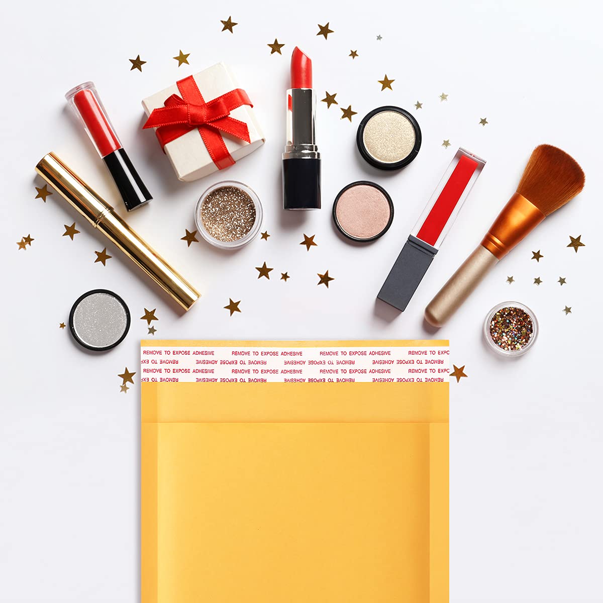 UCGOU Bubble Mailers 4x8 Inch Yellow 100 Pack Usable Size 4x7 Inch Kraft Padded Envelopes Small Business Mailing Packages Opaque Self Seal Boutique Shipping Bags Shipping Trading Card Bubble Mailer