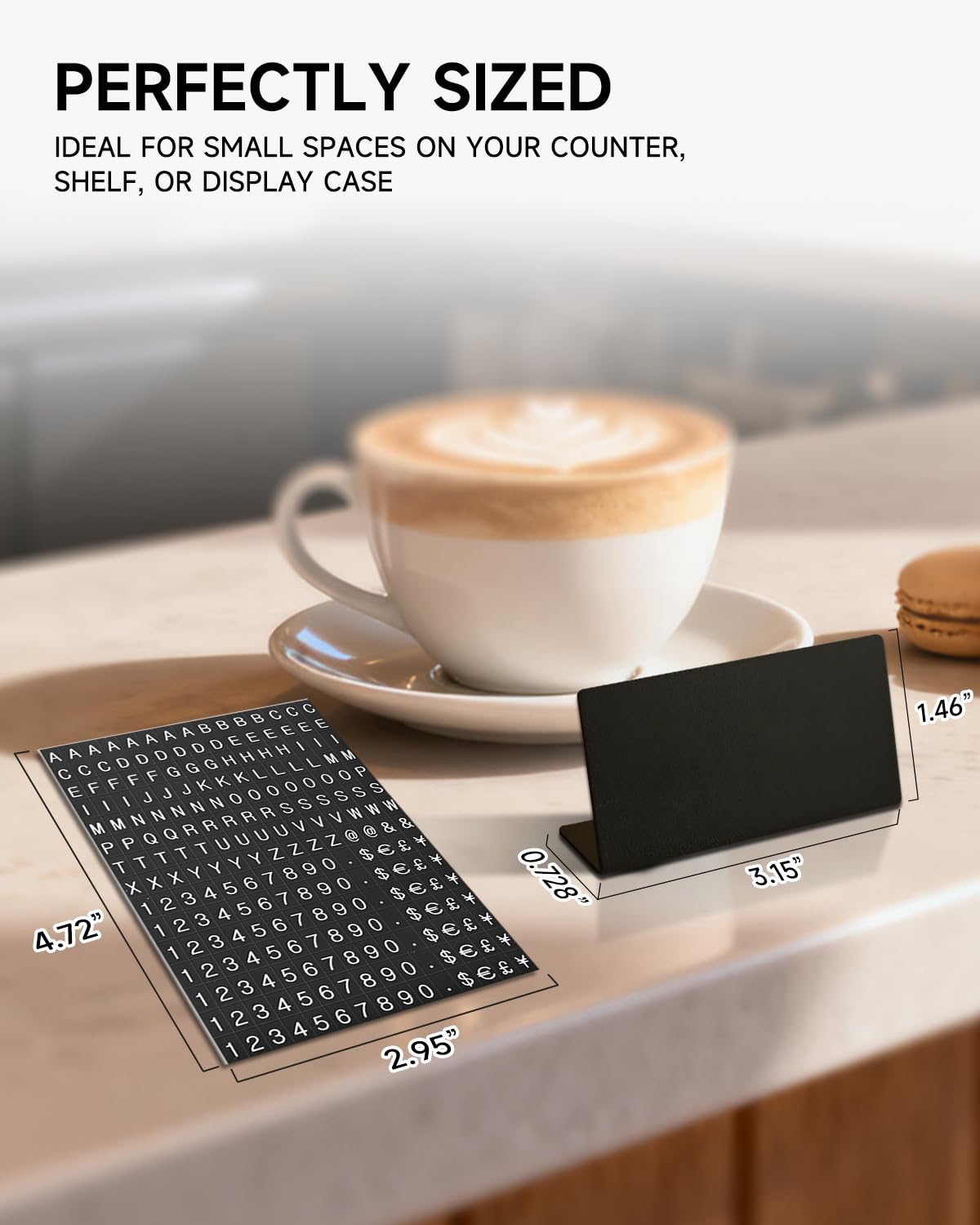 Mini Magnetic Letter Display Signs – Chalkboard-Style Reusable Food Price Labels | 12 Metal Boards + 900 Magnetic Characters for Bakery, Café, Dessert Shop, Deli & Catering Use