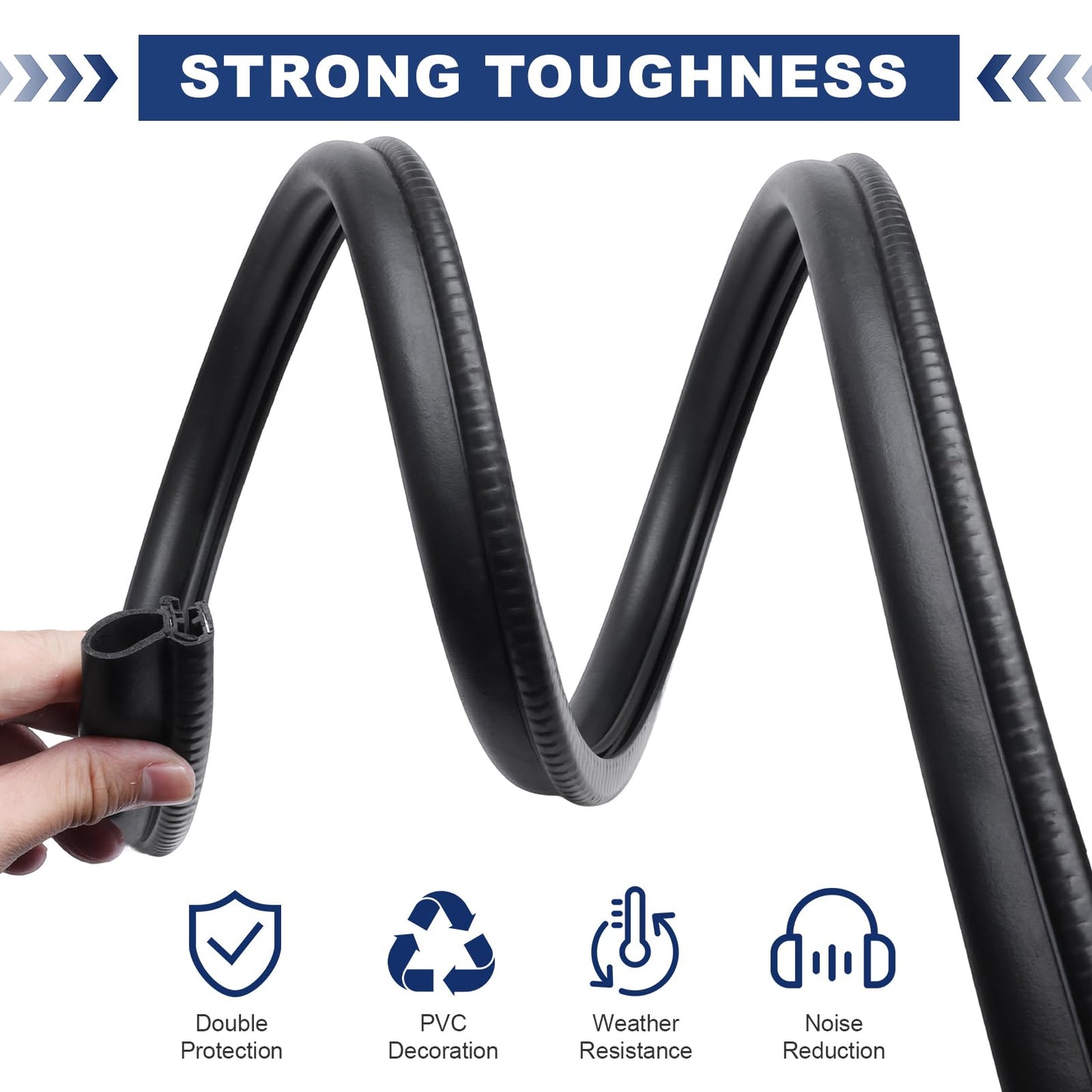 Storystore Car Door Rubber Seal Strip Trim Seal with Side Bulb for Cars, Boats, RVs, Trucks, and Home Applications, Car Weather Striping (32.8Ft),(UOSIDE01)