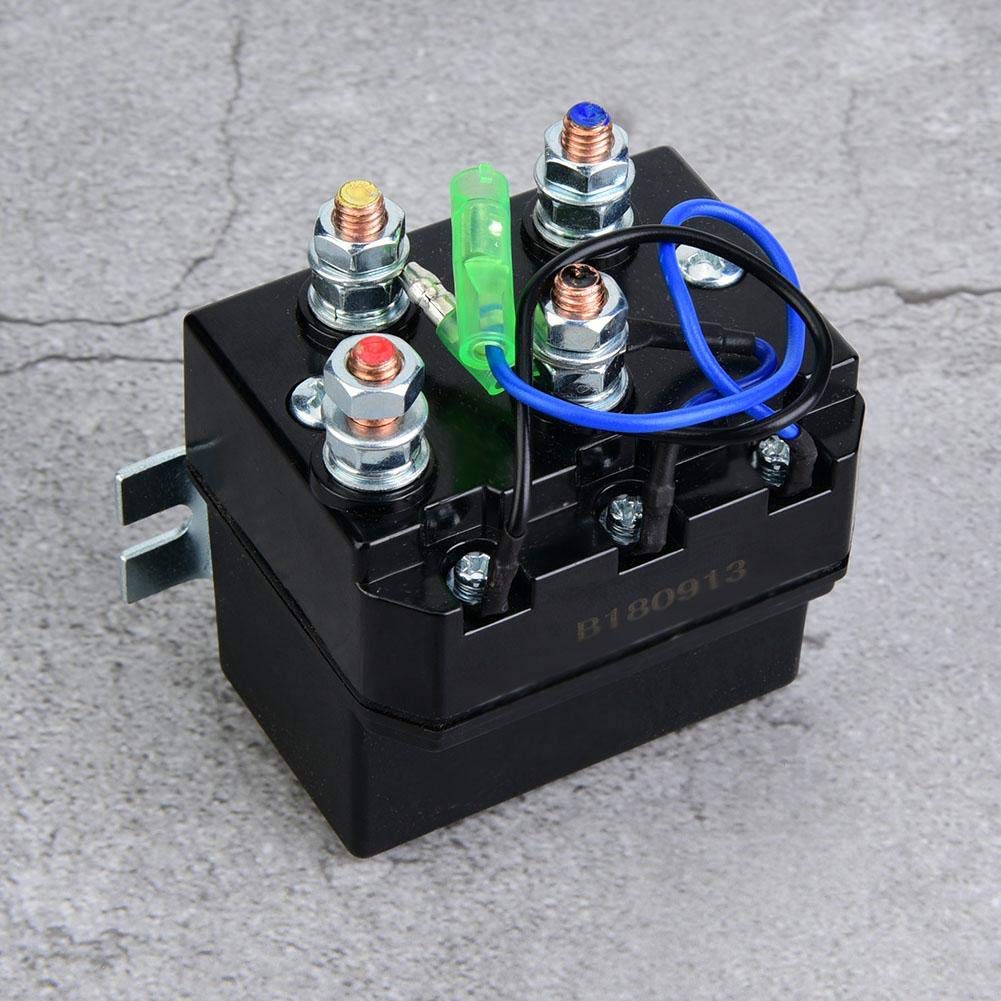 Winch Solenoid Relay, Winch Contactor Reversing Relay for 1500-5000lb ATV UTV Winches