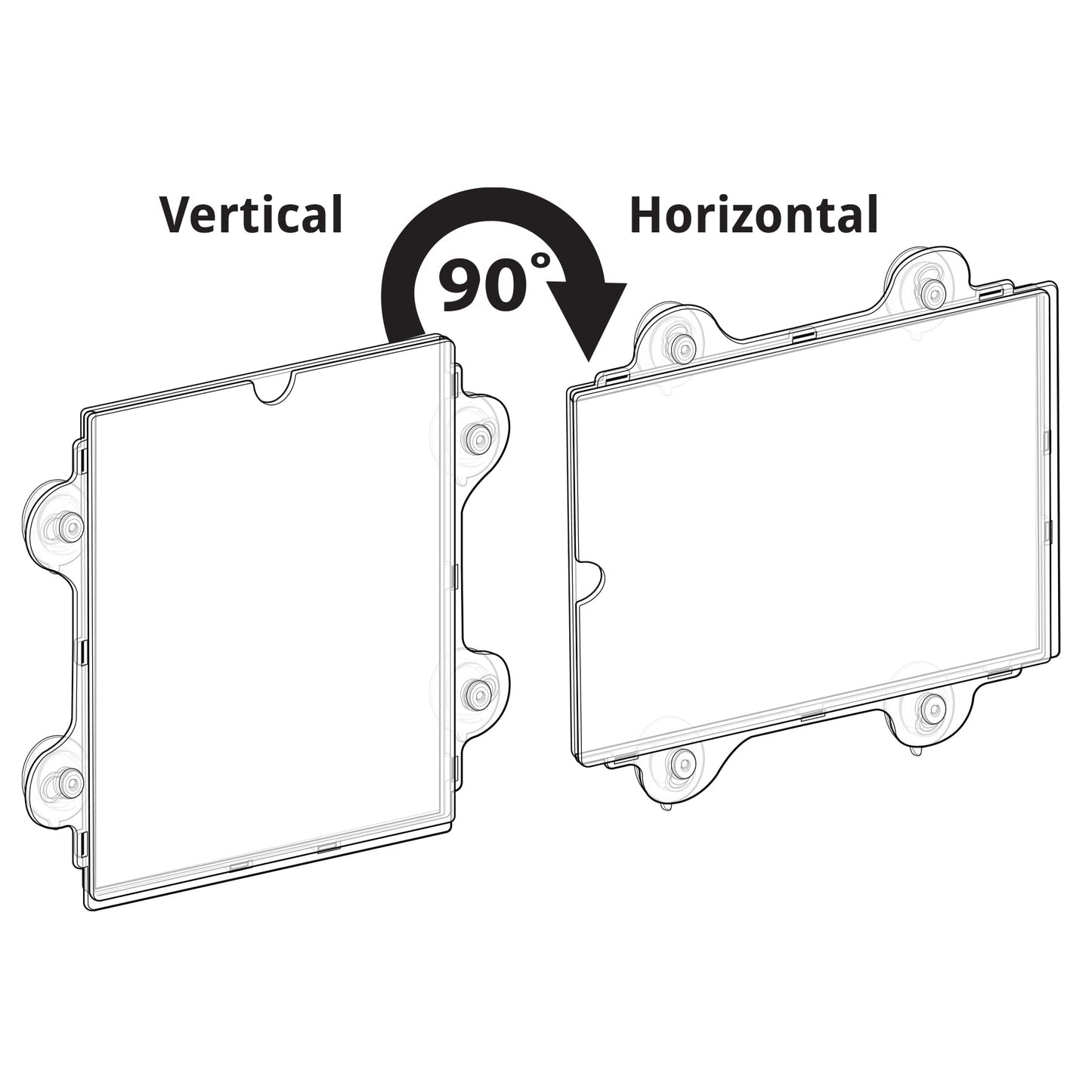 Azar Displays 106614 8.5" W by 11" H Acrylic Sign Holder with Suction Cups (2 Pack)