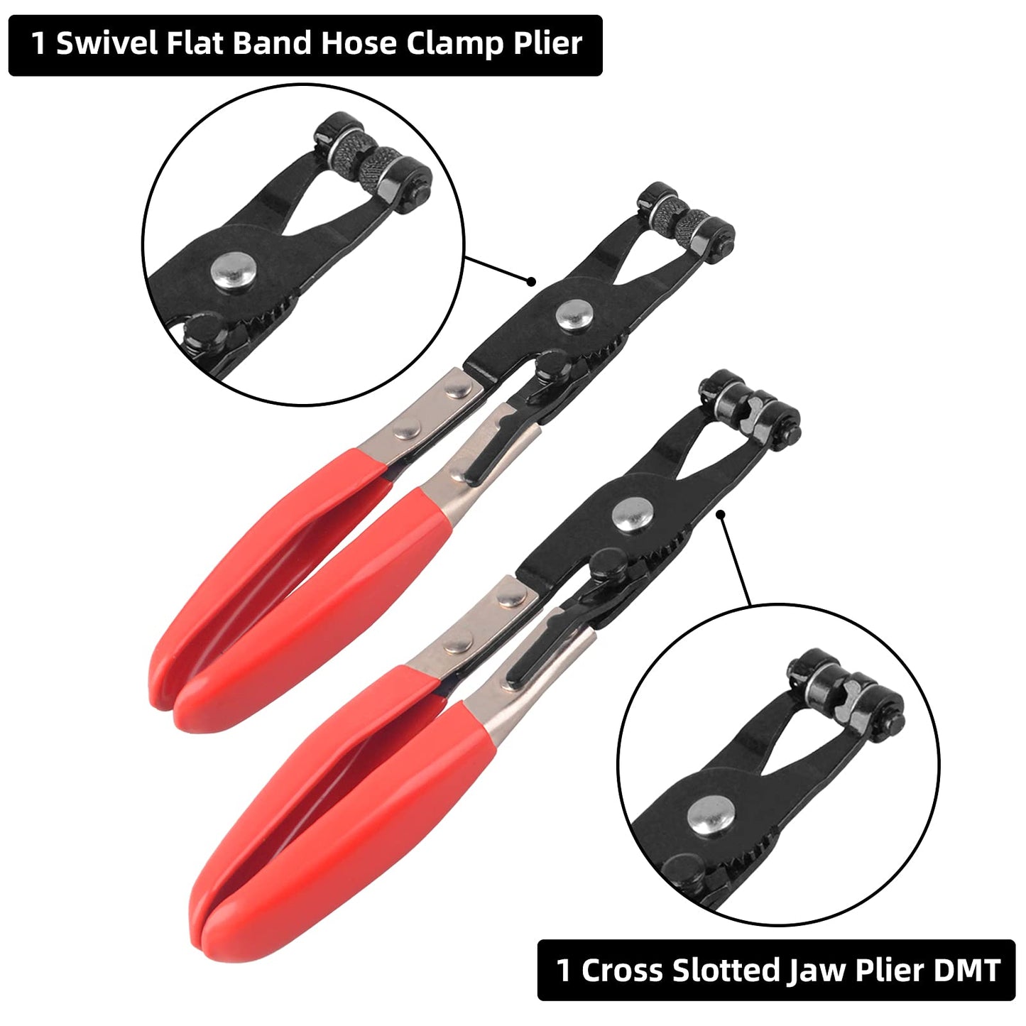 DAYUAN 9pcs Wire Long Reach Hose Clamp Pliers Set Fuel Oil Water Hose Auto Tools