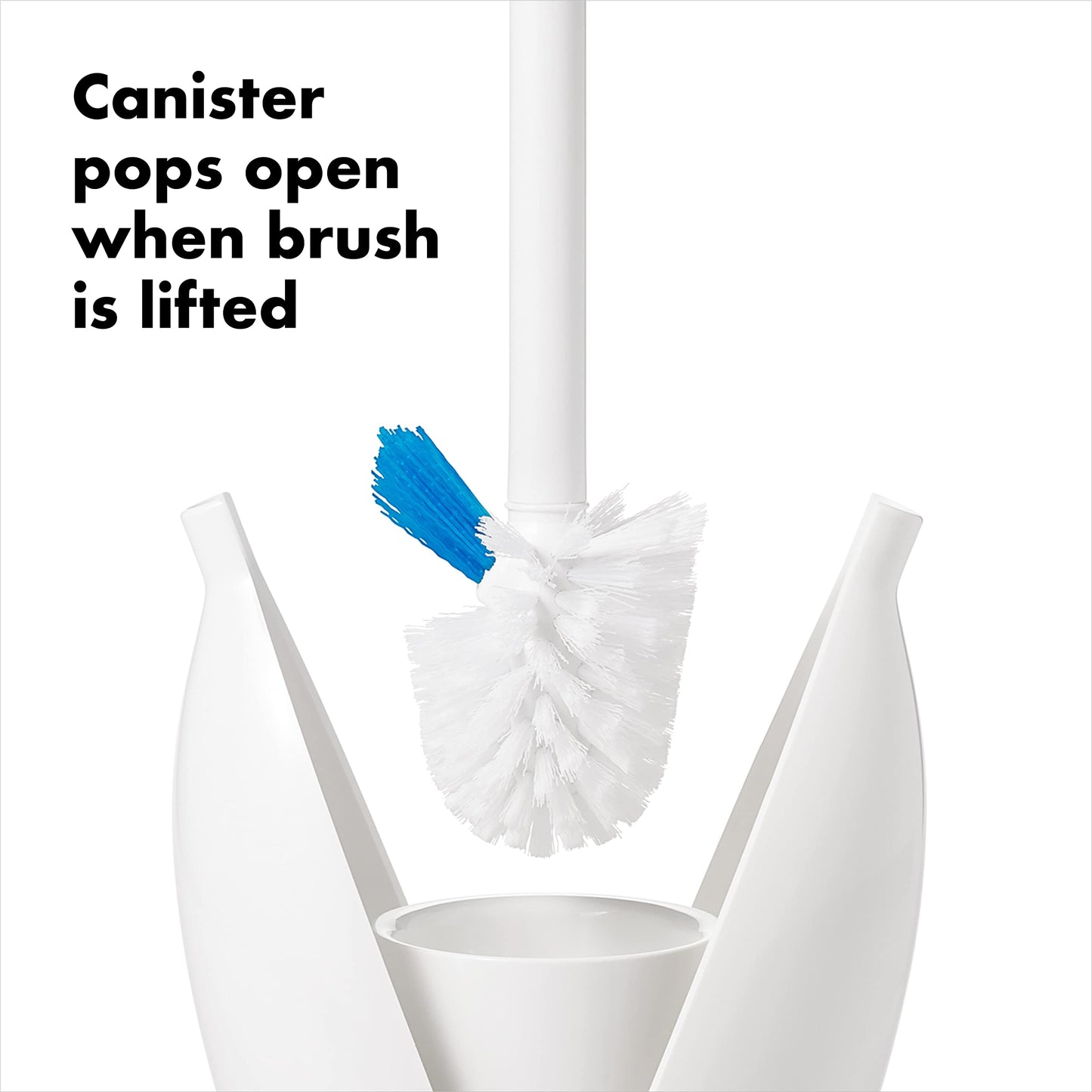OXO Good Grips Toilet Brush with Rim Cleaner, White