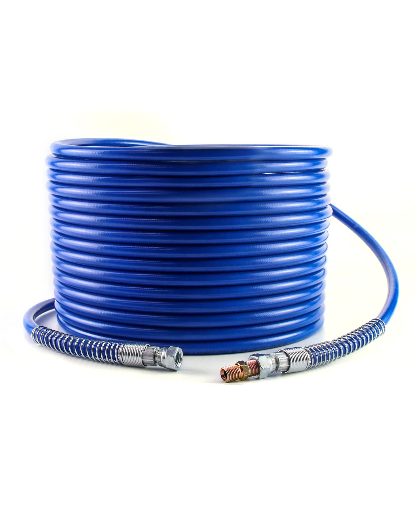 QWORK Airless Paint Hose, 50 Ft. x 1/4 In Airless Paint Sprayer Hose, 3300 PSI Universal Flexible Fiber Tube, High Pressure Sprayer Tube, Blue