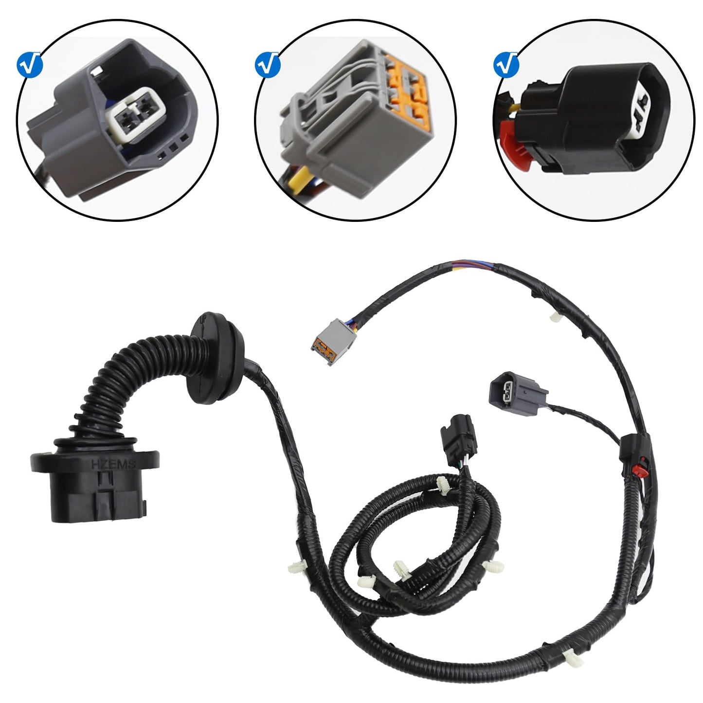 Rear Driver Side LH Door Jumper Wire Harness Assembly Replacement for 2009-2014 Ford F150 Crew Cab Replace# 9L3Z-14631-CAA 9L3Z14631CAA