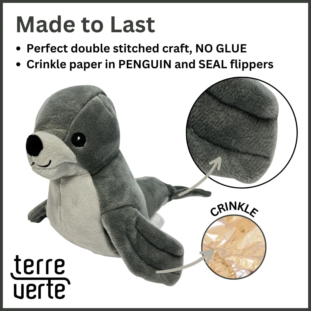 Terre Verte Arctic Friends Dog Plush Toys, Soft, Washable & Durable, Interactive Squeaky Toys, Perfect for Small, Medium, & Large Breeds, Ensuring Endless Entertainment, 3 Pack Cute Dog Plushies
