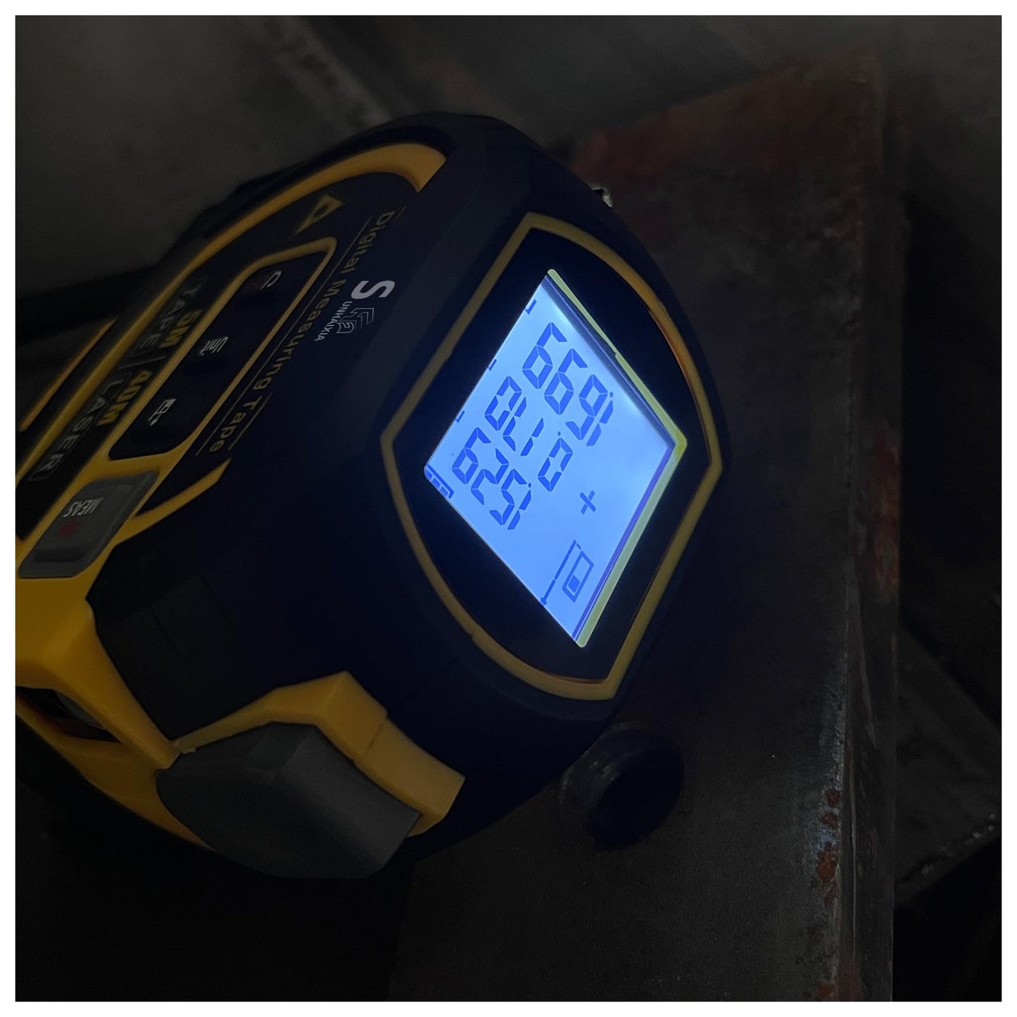 4-in-1 Laser Tape Measure with Laser Level Crosshairs | 130ft/40m Laser Distance + 16ft/5m AutoLock Tape | Backlit LCD Display (Ft/Inch/M/mm & Fractions) | for DIY, Construction, Interior Design