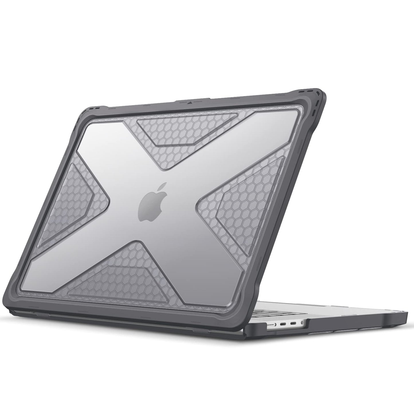 Fintie Case for MacBook Pro 16 Inch Case 2026-2021 A3403 A3186 A2991 A2780 A2485 - Heavy Duty Rugged Hard Shell Cover with TPU Bumper for MacBook Pro 16" M5/M4/M3/M2/M1 Pro/Max Chip, Gray