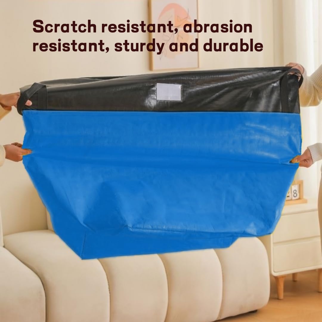 YNTCHENG 180L Extra Large Storage Bags, Huge Moving Bags Heavy Duty with Zipper and Stronger Handles, Big Foldable Duffle Bag for Storage Totes Moving Boxes for College, Bedding (4)