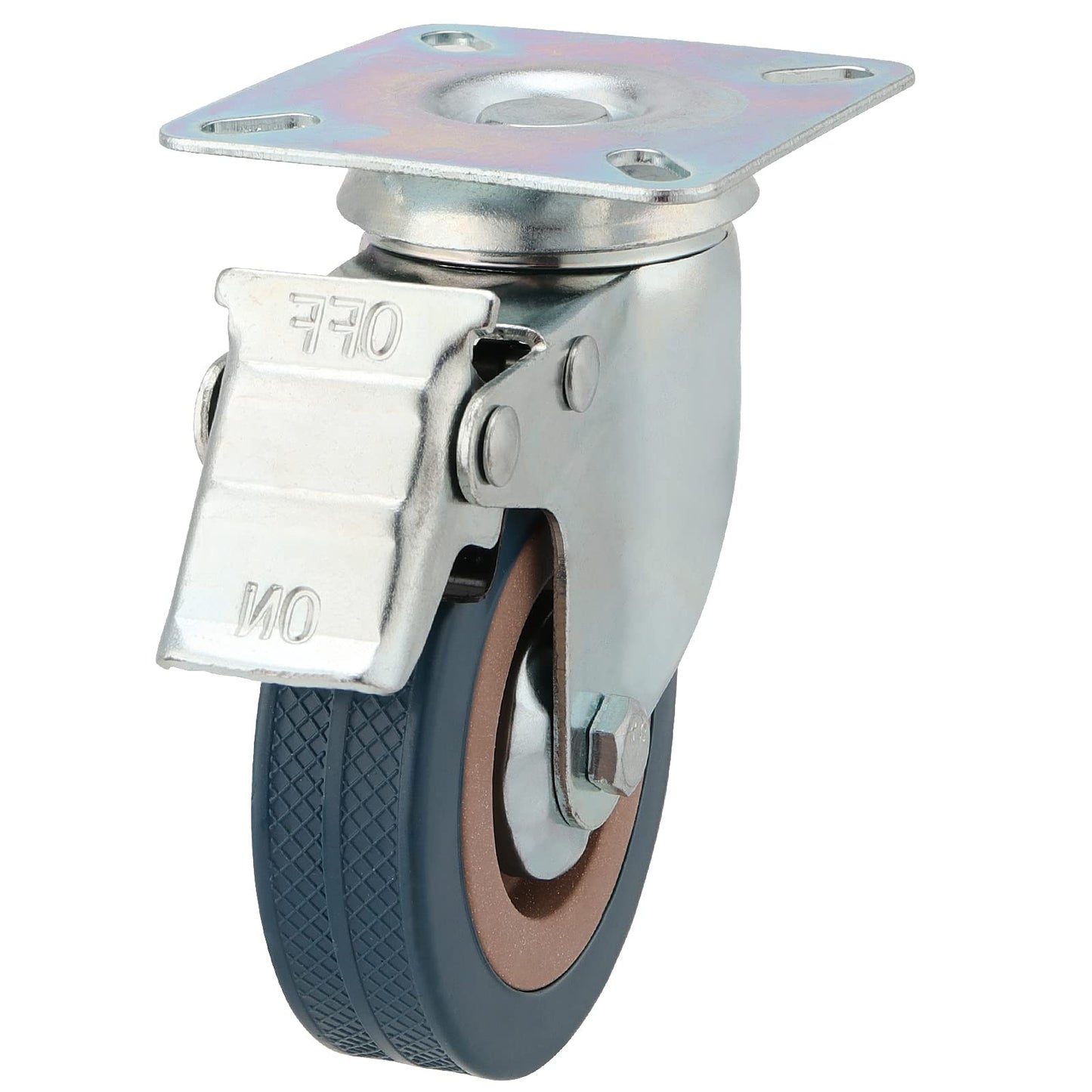 MOUYAT 8 Pack 3 Inch Caster Wheels, 880lb Capacity Heavy Duty Swivel Plate Casters, 360 Degree Caster Wheels for Furniture, Workbench, Movers Dollies (4 with Brake, 4 Without)