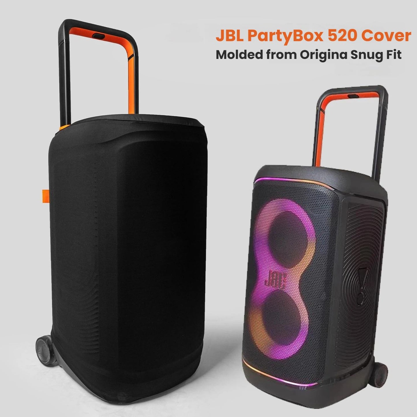 Dust Cover Protective Case for JBL PartyBox 520 Portable Party Speaker, Stretch Dust Case Speaker Cover Soft Protective Sleeve with Elastic Band for JBL PartyBox 520 Speaker（Cover Only））