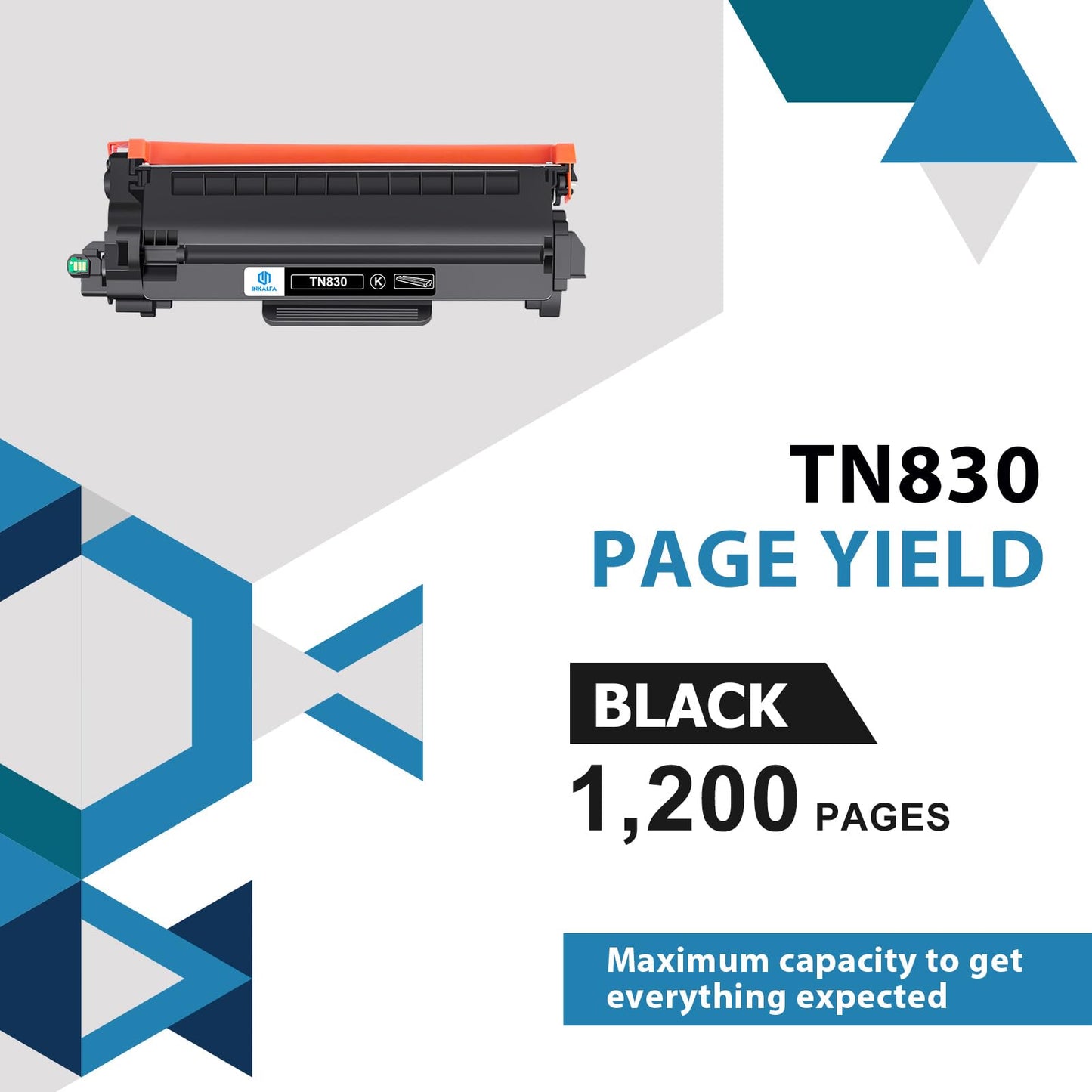TN830 Toner Cartridge Compatible Replacement for TN830BK TN830XL TN-830XL for HL-L2400D HL-L2405W HL-L2480DW DCP-L2640DW HL-L2460DW MFC-L2820DW Printer High Yield (2-Black)