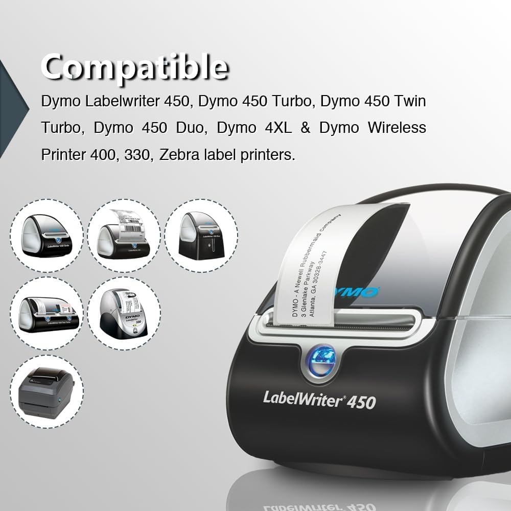 BETCKEY - Square Multipurpose Labels Replace for DYMO 30332 (1" x 1") - Compatible with DYMO Labelwriter 450, 4XL, NOT FIT 550 & 5XL [28 Rolls/21000 Labels]