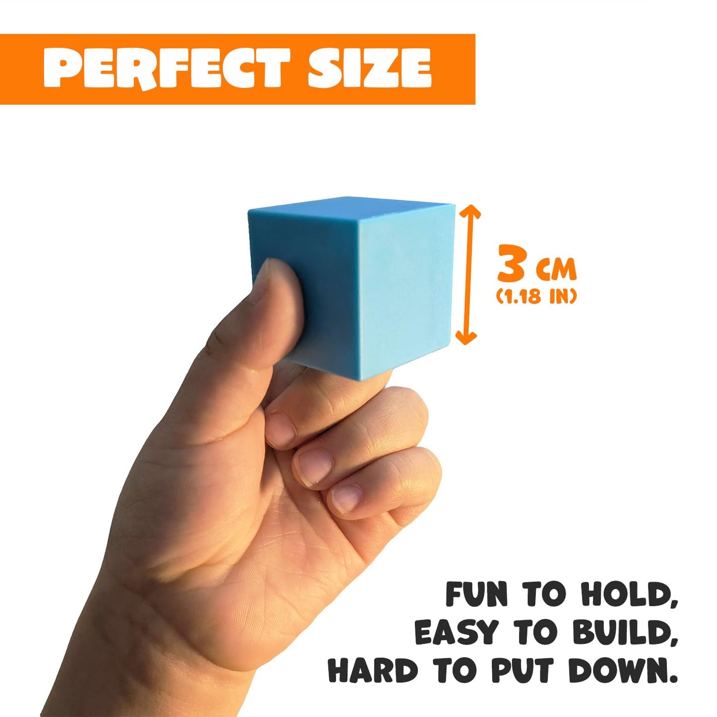 Blockyms First Box – 64PCS Magnetic Blocks for Kids 3-8+ | Cubes Size 3cm/1.18in | STEM Montessori Sensory Toys | Magnetic Storage Box | Educational Building Set | Gift for Boys & Girls