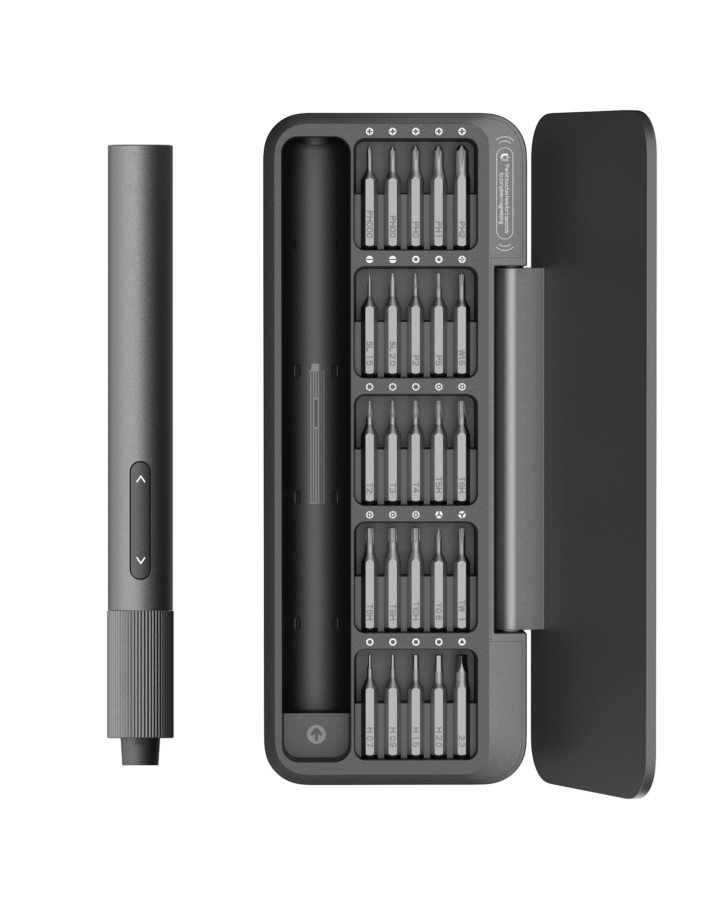 HOTO 25-in-1 Mini Electric Screwdriver, 3.7V Precision Screwdriver Set, USB-C Rechargeable, Compact Magnetic Tool for Phone, Laptop, Camera, DIY Projects, Electronics Repair