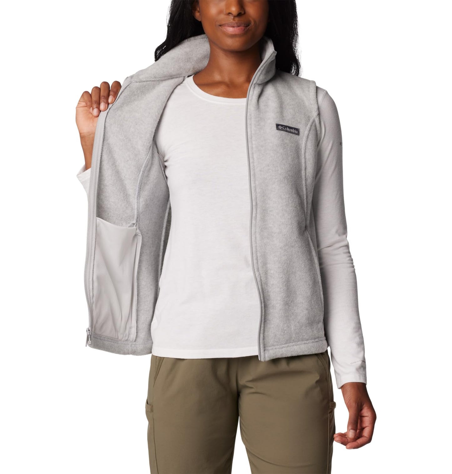 Columbia Women's Benton Springs Vest, Cirrus Grey Heather, X-Small