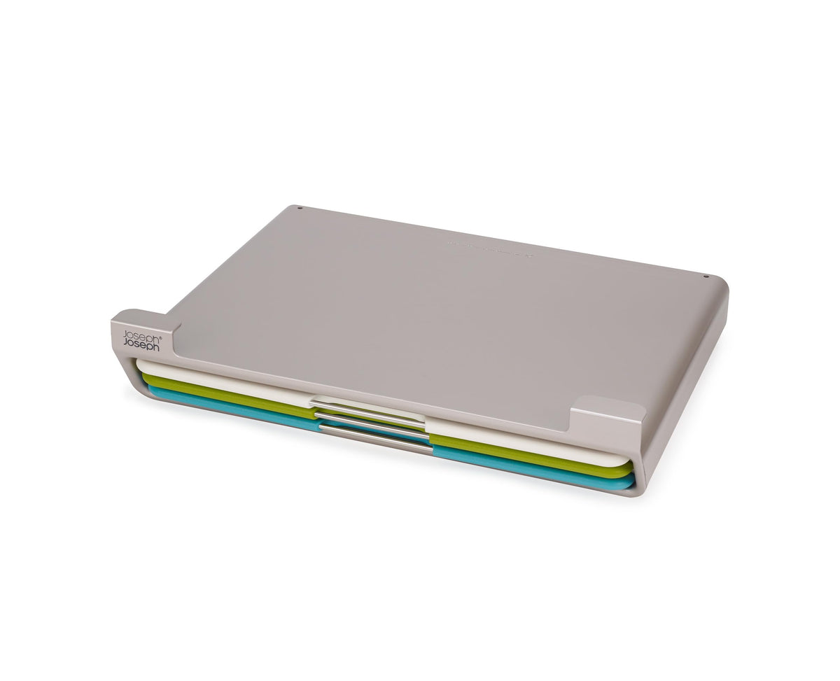 Joseph Joseph Folio Slim 3 Piece Under Shelf Cutting Board Set Space Saving Kitchen Storage Multicolour