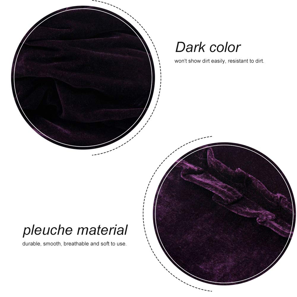 Upright Piano Dust Cover, Decoration Pleuche Cover Accessories for Upright Piano Instruments(Purple)