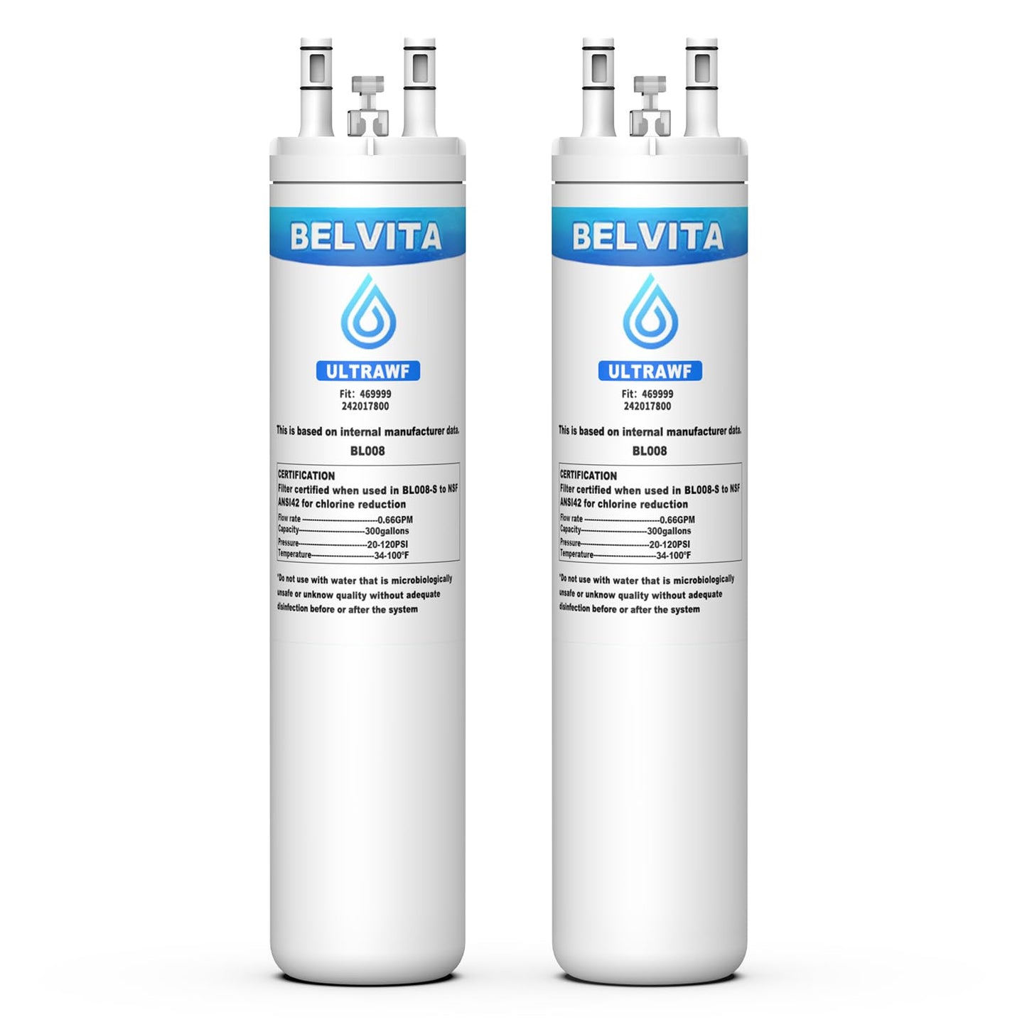 Refrigerator Water Filters Compatible with ULTRAWF Pure Source Water Filters Replacement Ultrawf (2 Pack)