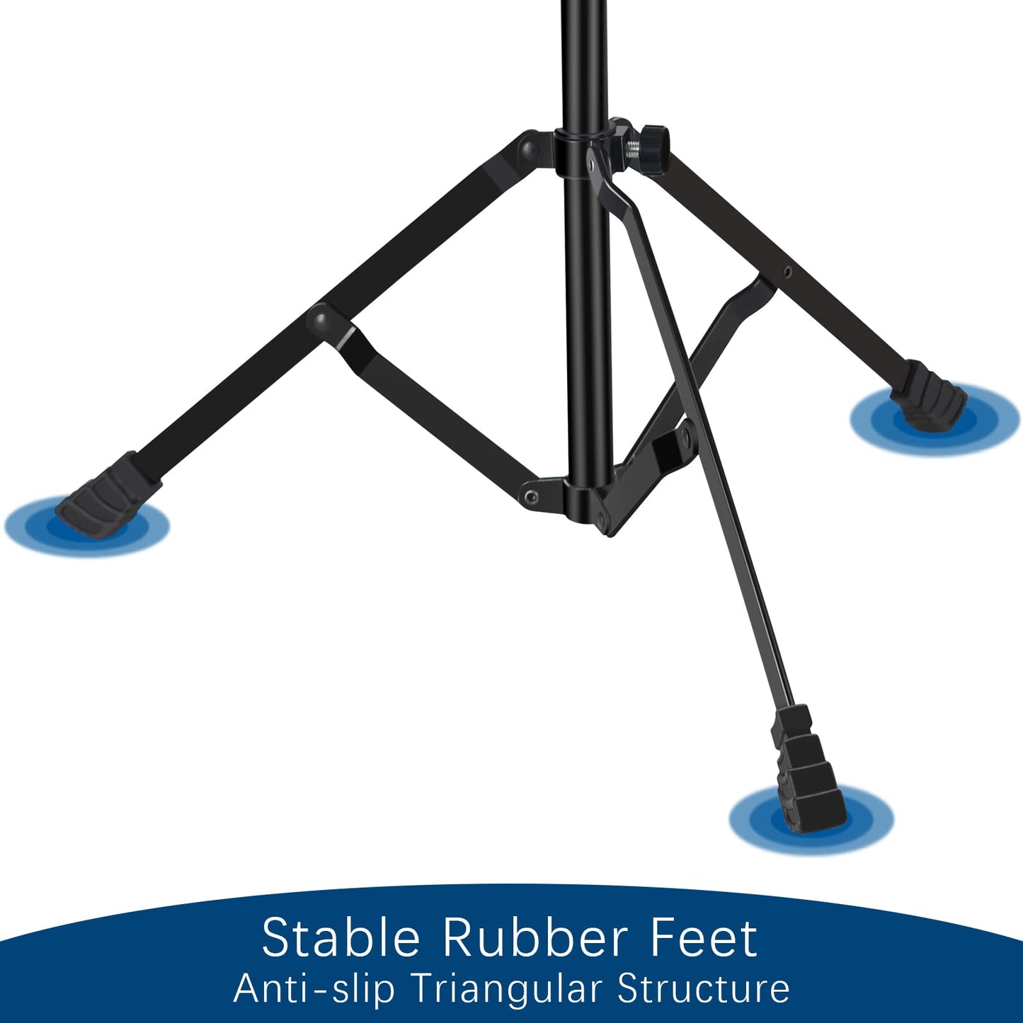 EASTROCK Trombone Stand, Retractable Height Adjustment, Triangular Stable Construction for Standard-sized Trombone