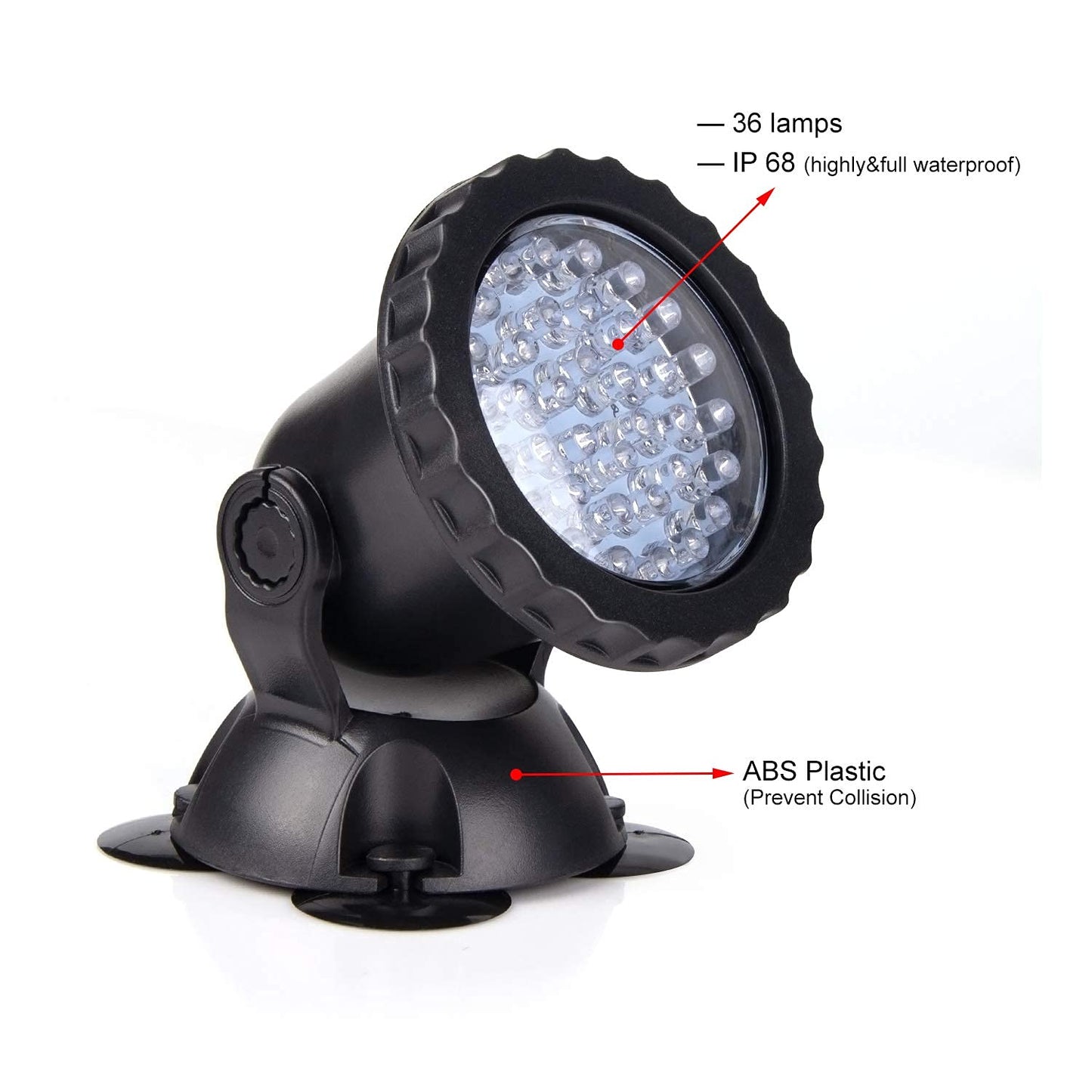 GZKANFUL Pond Lights LED Underwater RGB Color Changing Spotlight Dimmable IP68 Waterproof Submersible Fountain Lights Outdoor Landscape Spot Lights for Lawn Fountain Yard Halloween, 6 Lights
