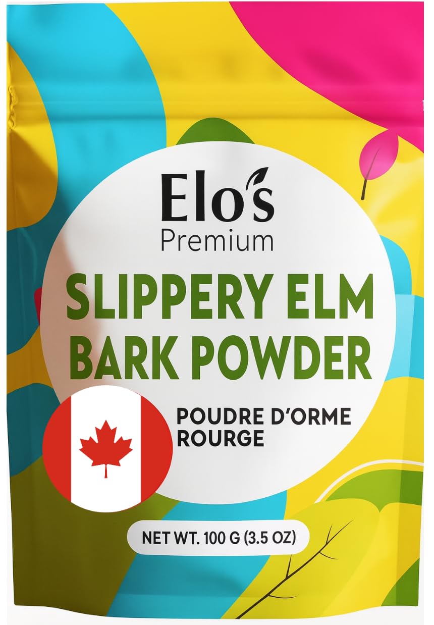 Slippery Elm Bark Powder 100g – Finely Ground Inner Bark for Herbal Teas, Capsules, and DIY Applications BY ELO’S PREMIUM