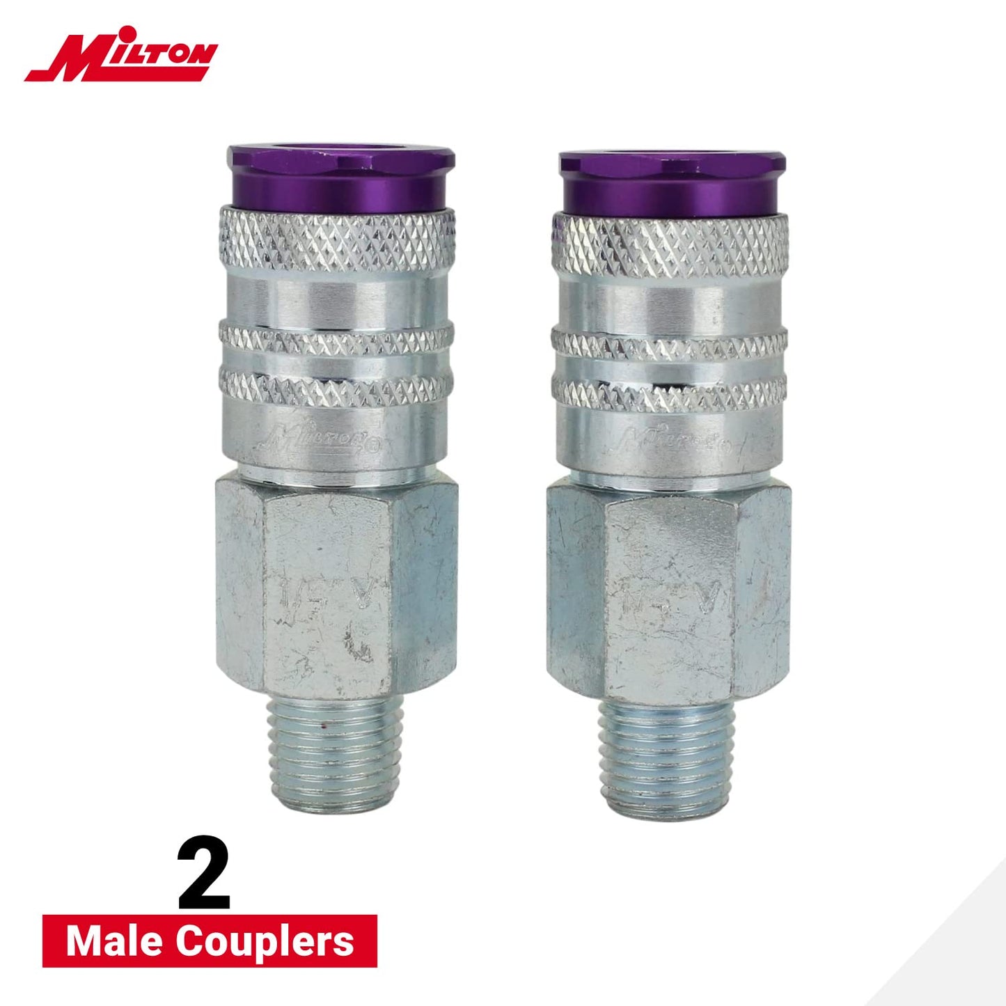 ColorFit by Milton HIGHFLOWPRO S-314VKIT Coupler & Plug Kit - (V-Style, Purple) - 1/4" NPT, (14-Piece)