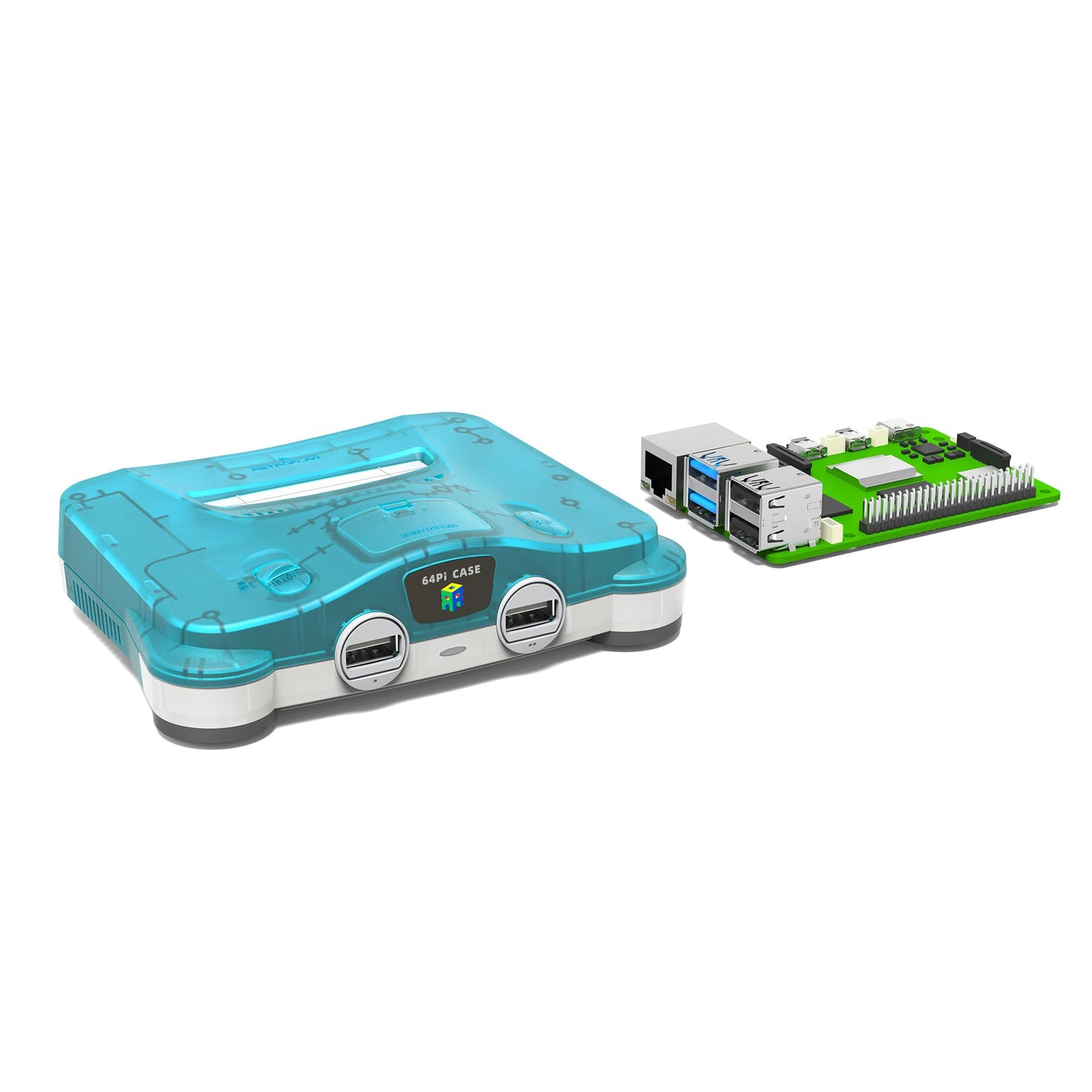 RetroFlag 64Pi Case for Raspberry Pi5, SD Card Storage, Safe Shutdown and Safe Reset, MetaData in Emulation Station auto Saved