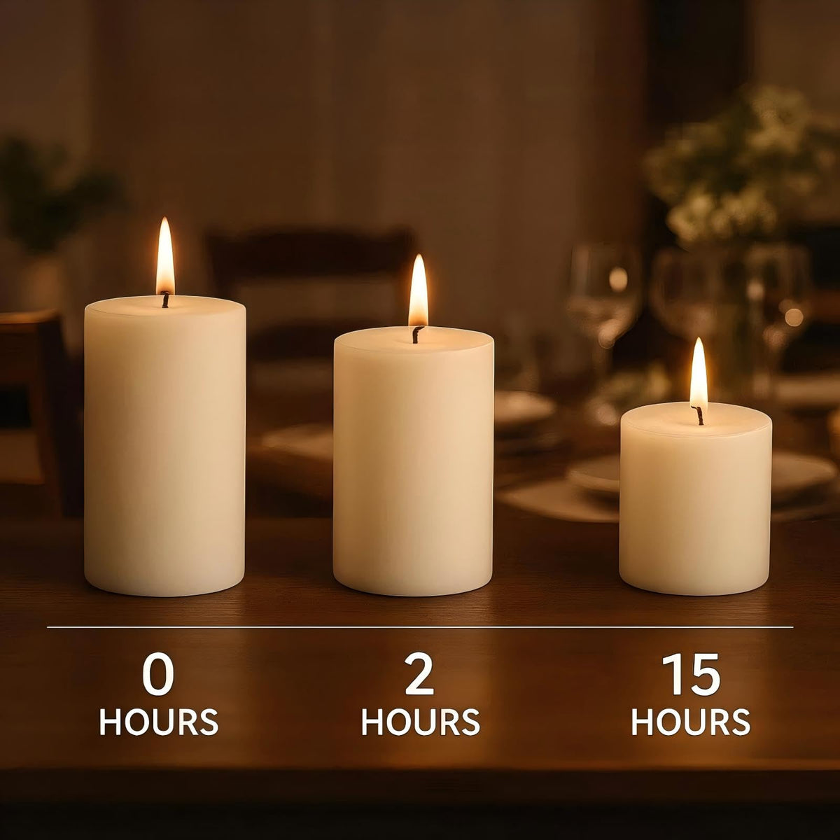 Aurestan 12 Pack Unscented Pillar Candles, 2x4 Inch Classic Ivory White, 30-Hour Burning Smokeless Candles for Wedding Decorations, Centerpieces, Emergency Kit, Dinner, Home Gatherings & SPA