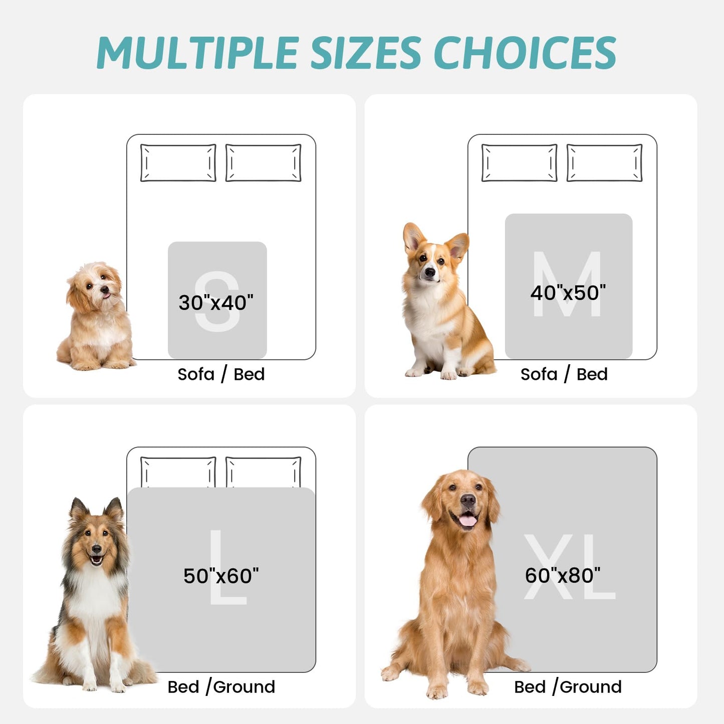 COZY KISS Christmas Deer Print Blanket, Waterproof Pet Blanket, Woman Sofa Bed Couch Faux Fur Throw, Liquid Pee Proof for Large Dog or Cat, Reversible, Washable, Ultra Soft, 127x152cm, Brown