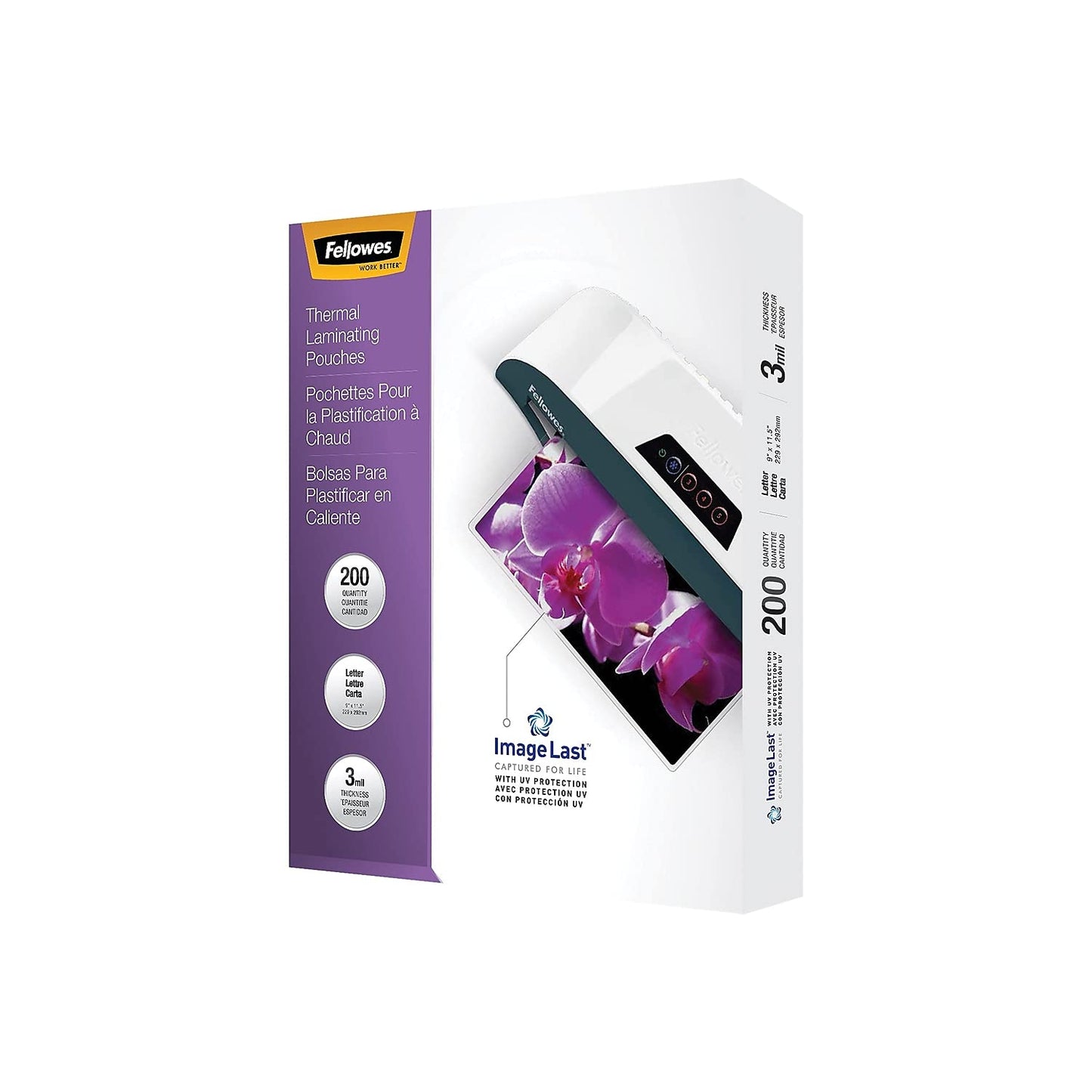 Fellowes 5244101 Laminating Pouches, Letter, 200pk (3Mil) 5244101