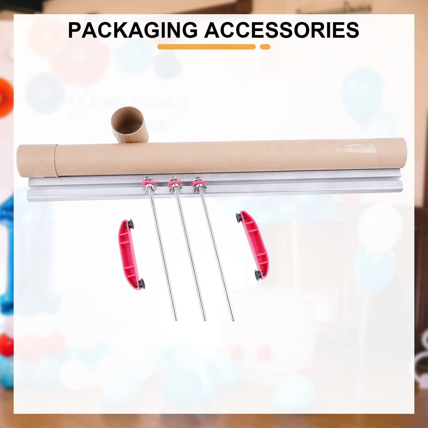 Balloon Sizer Ruler - Metal Measurement Tool, Adjustable 0-12 Inch for Decorations and Arches (Hollow)